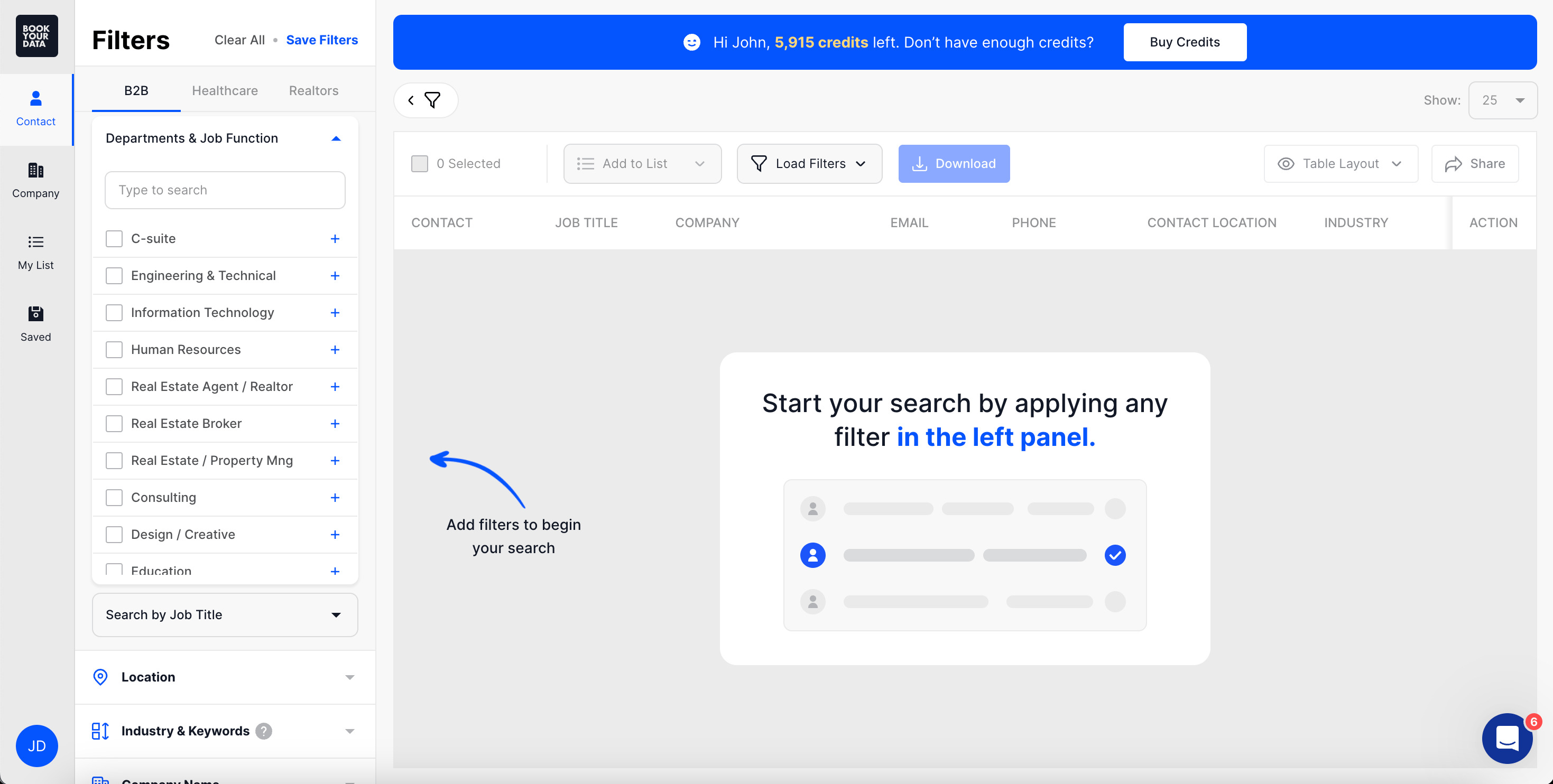 Bookyourdata Screenshot