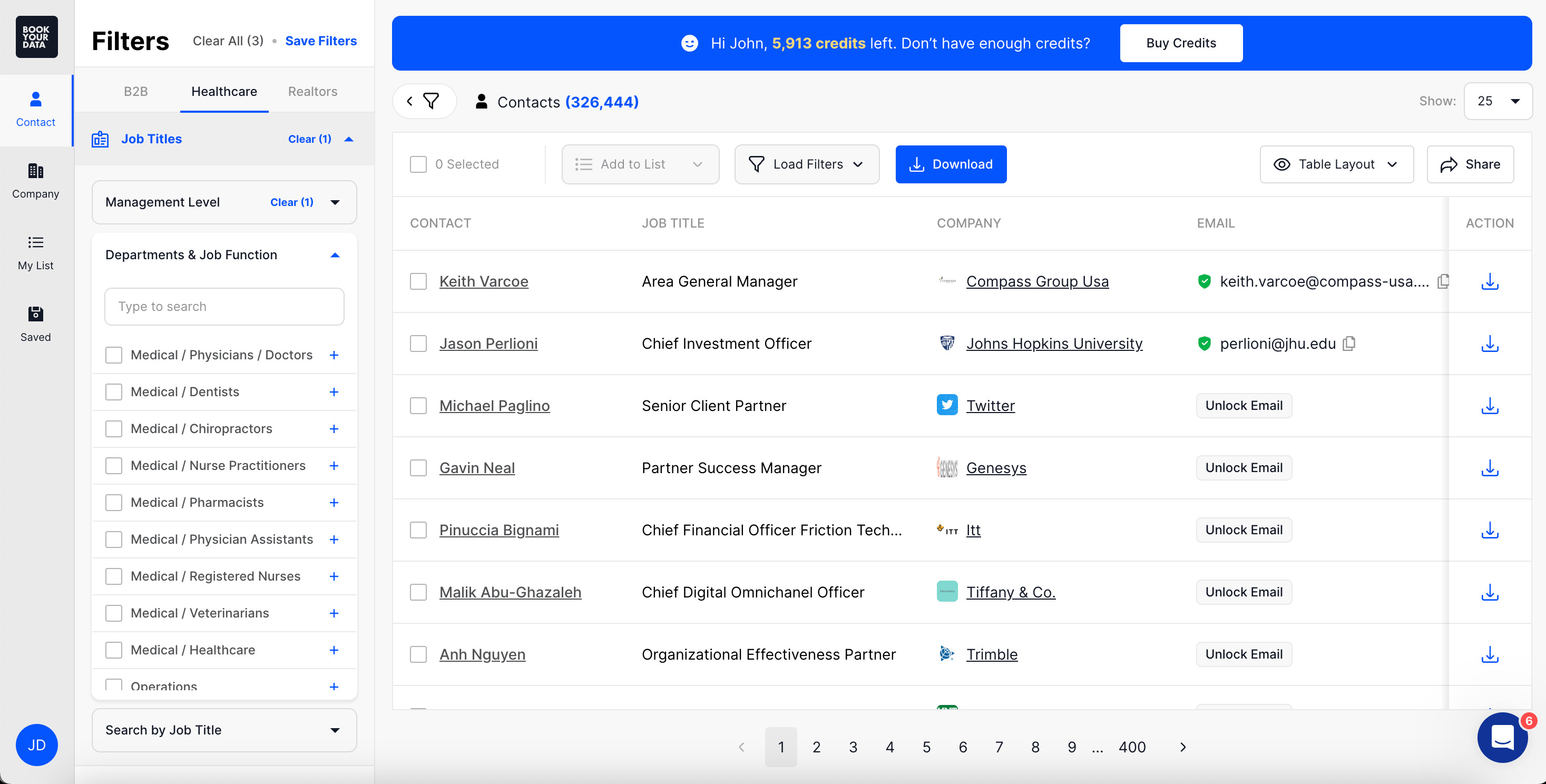 Bookyourdata Screenshot