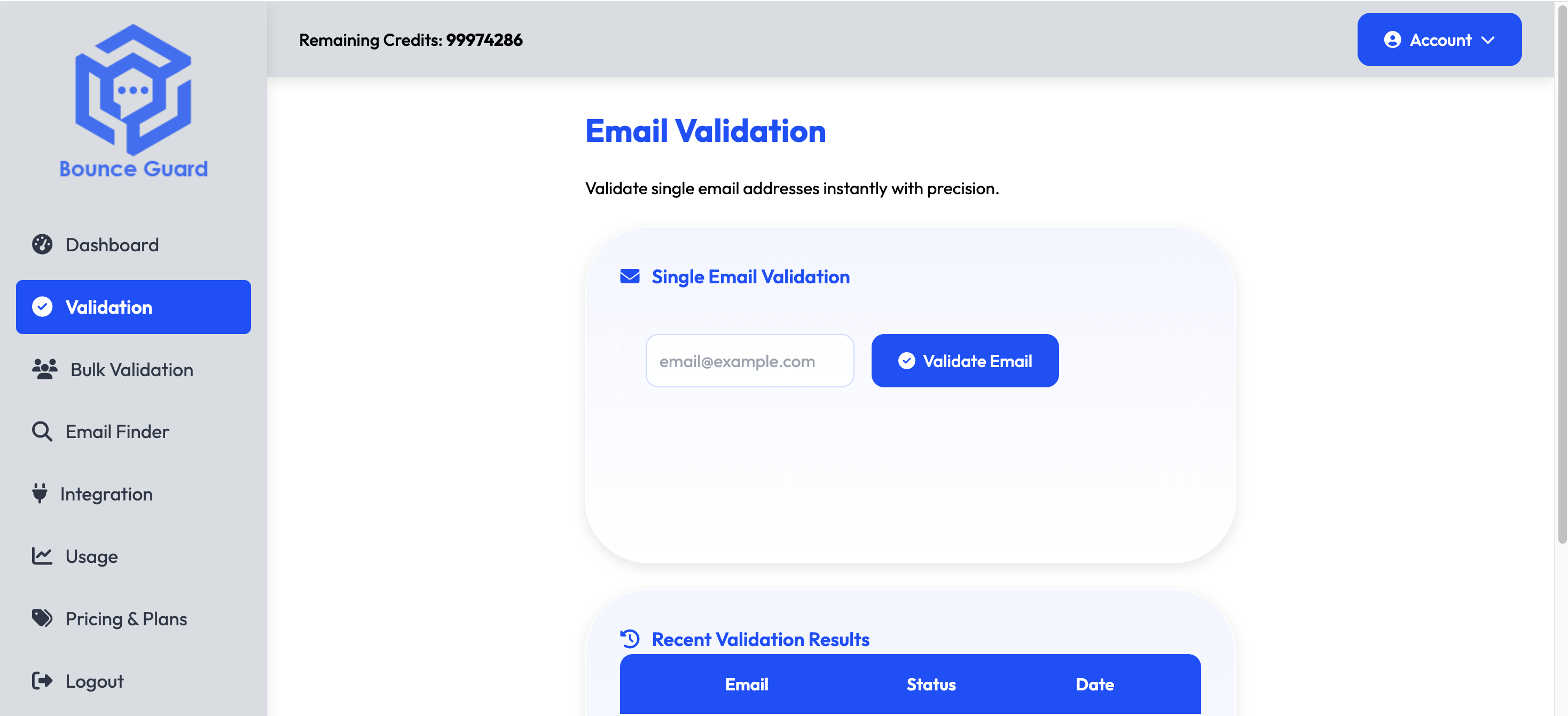 BounceGuard Screenshot