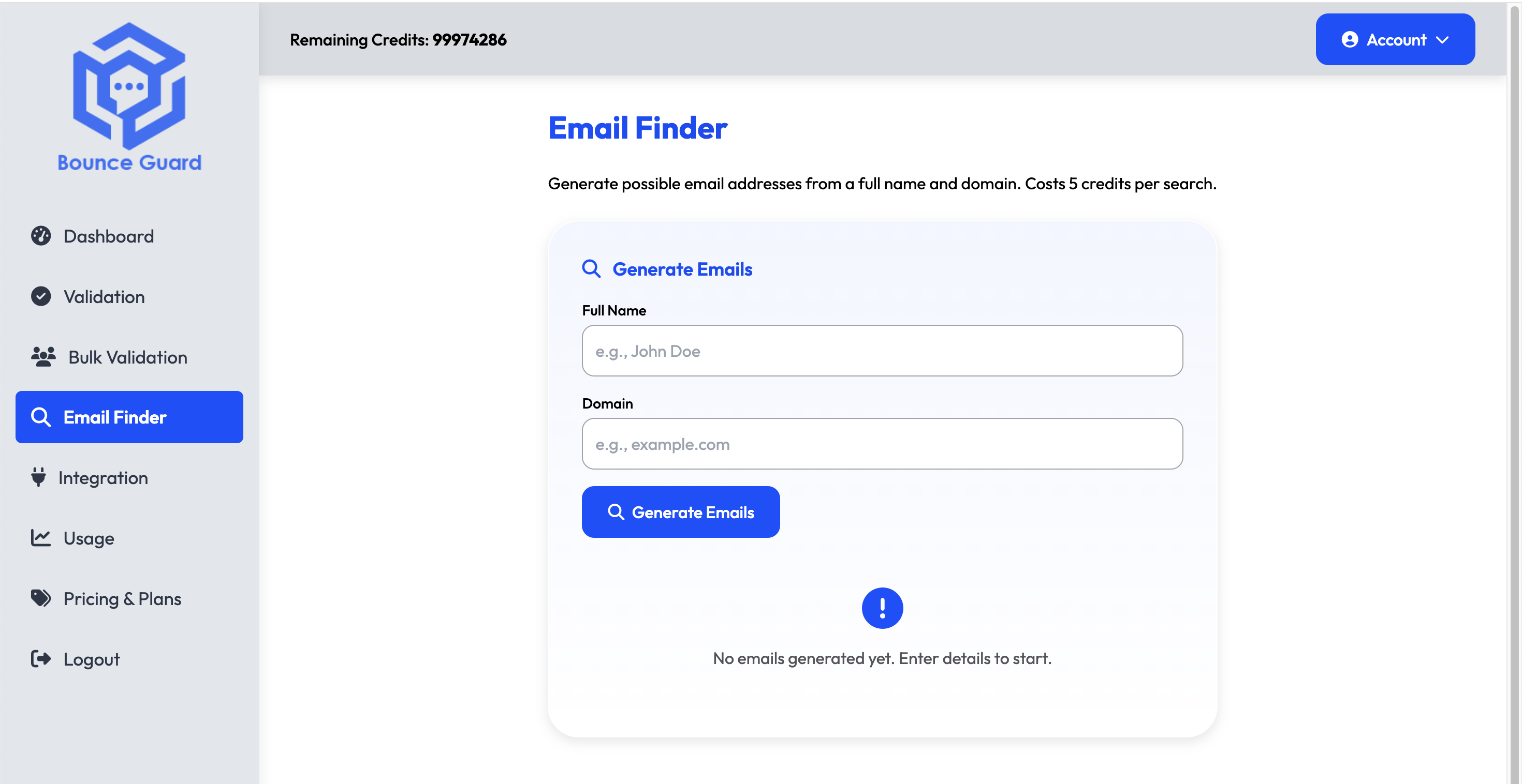BounceGuard Screenshot