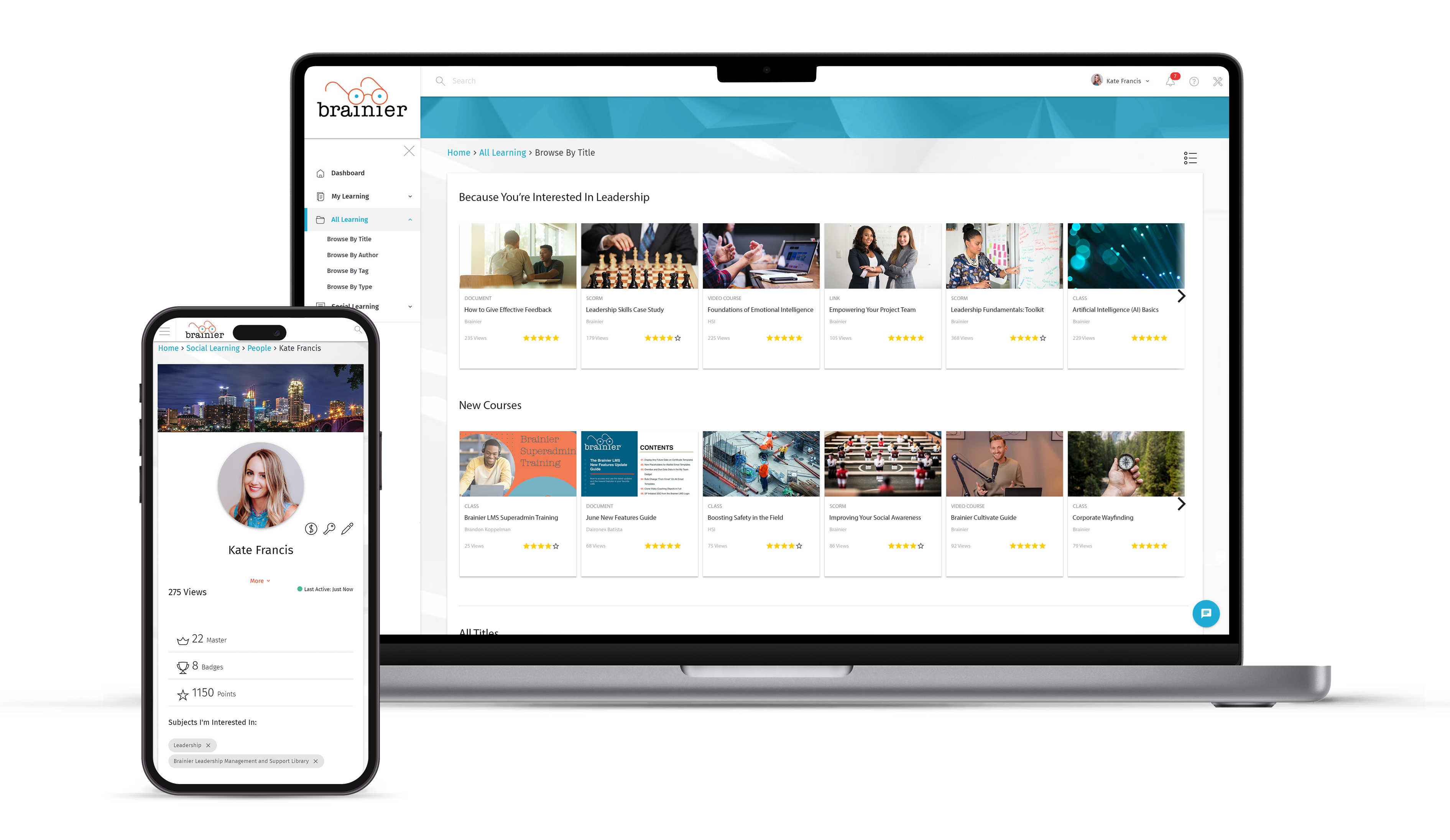 Brainier LMS Screenshot