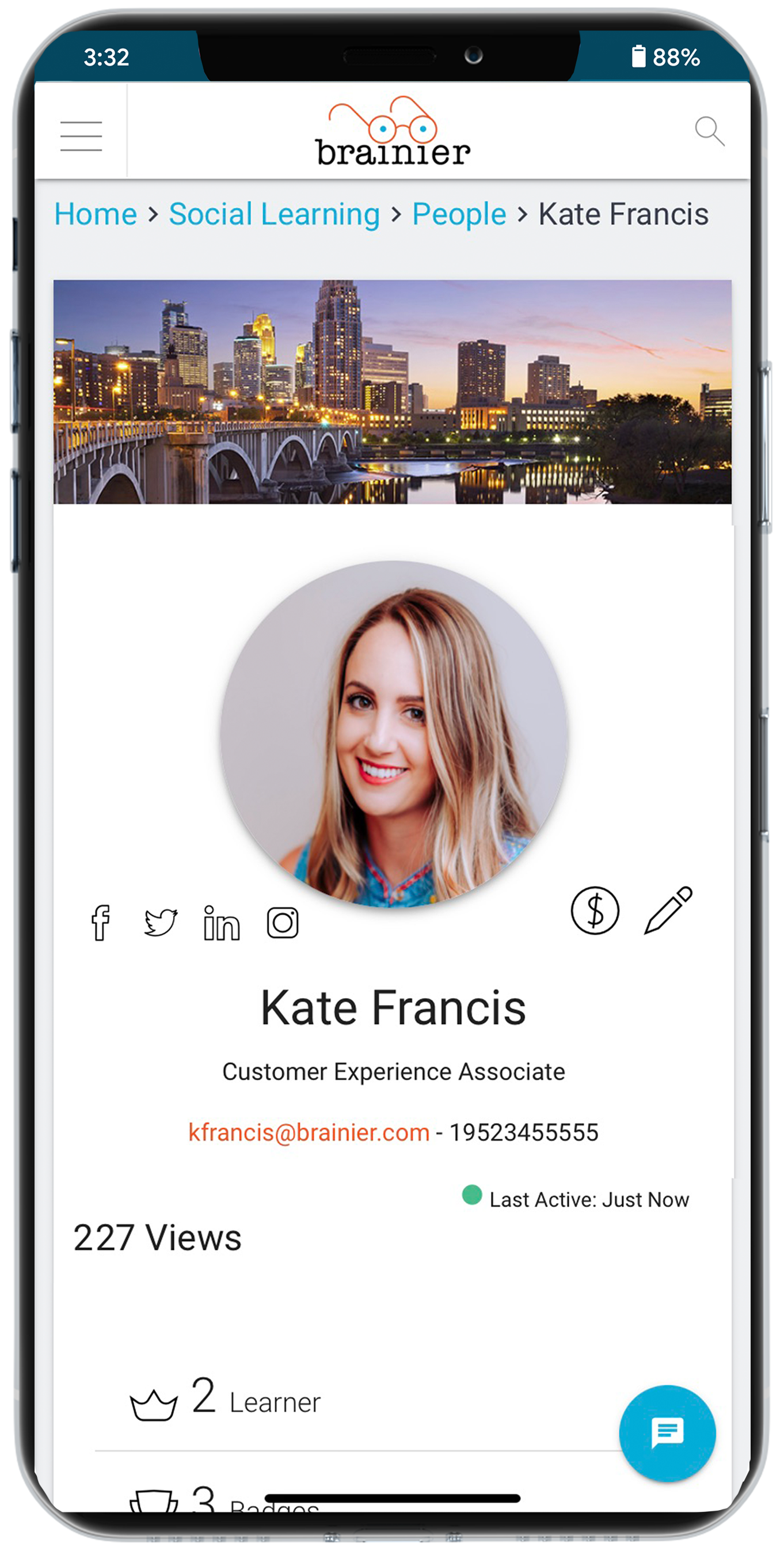 Brainier LMS Screenshot