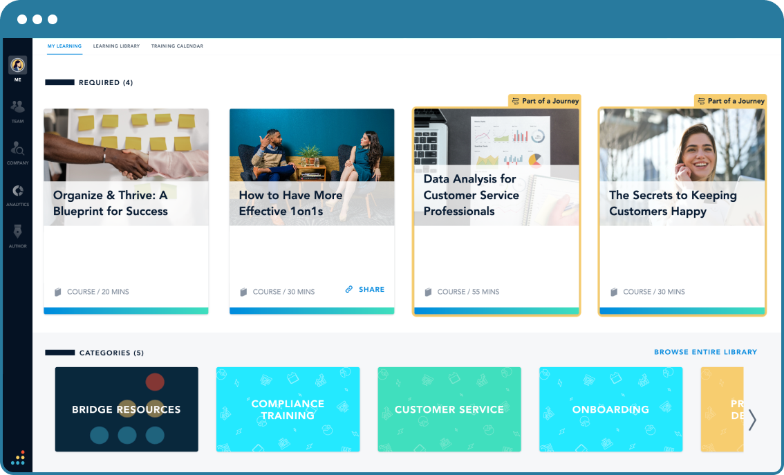 Bridge LMS Screenshot