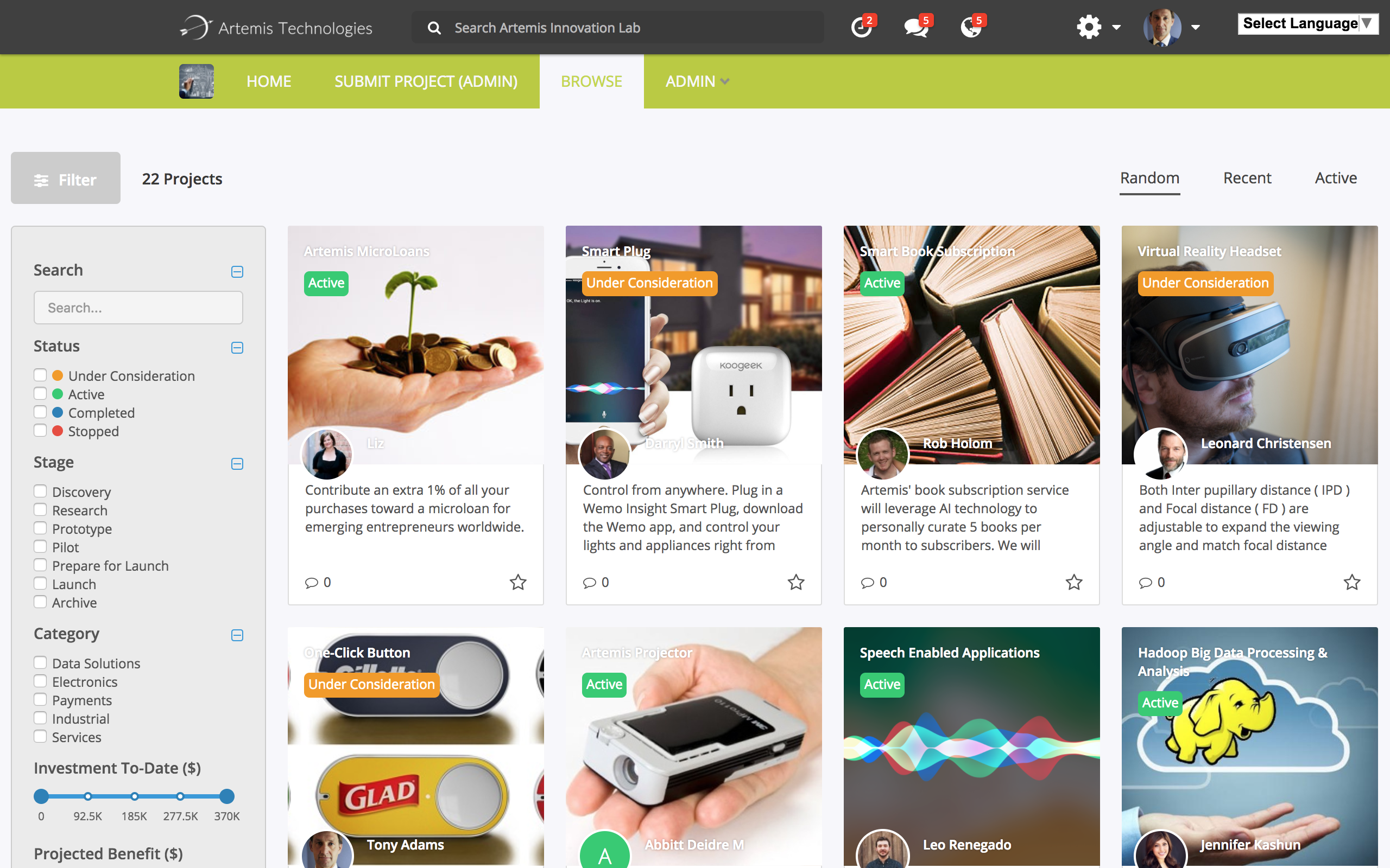 Brightidea Screenshot
