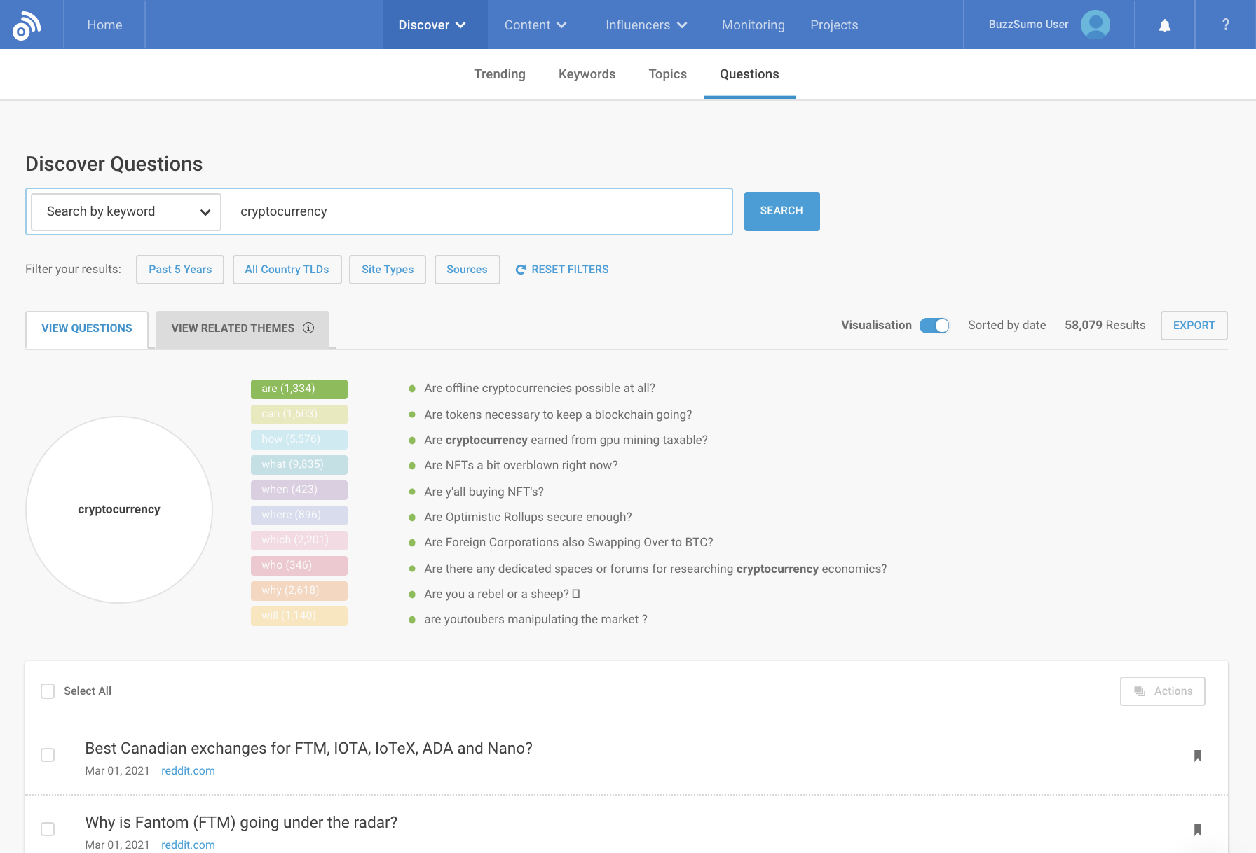 BuzzSumo screenshot & Video