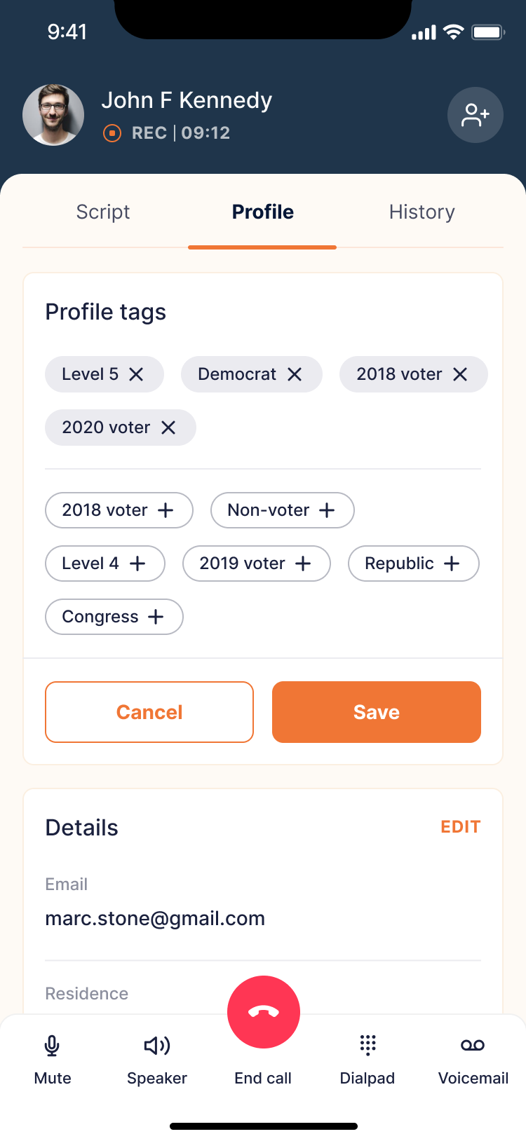 CallHub Screenshot