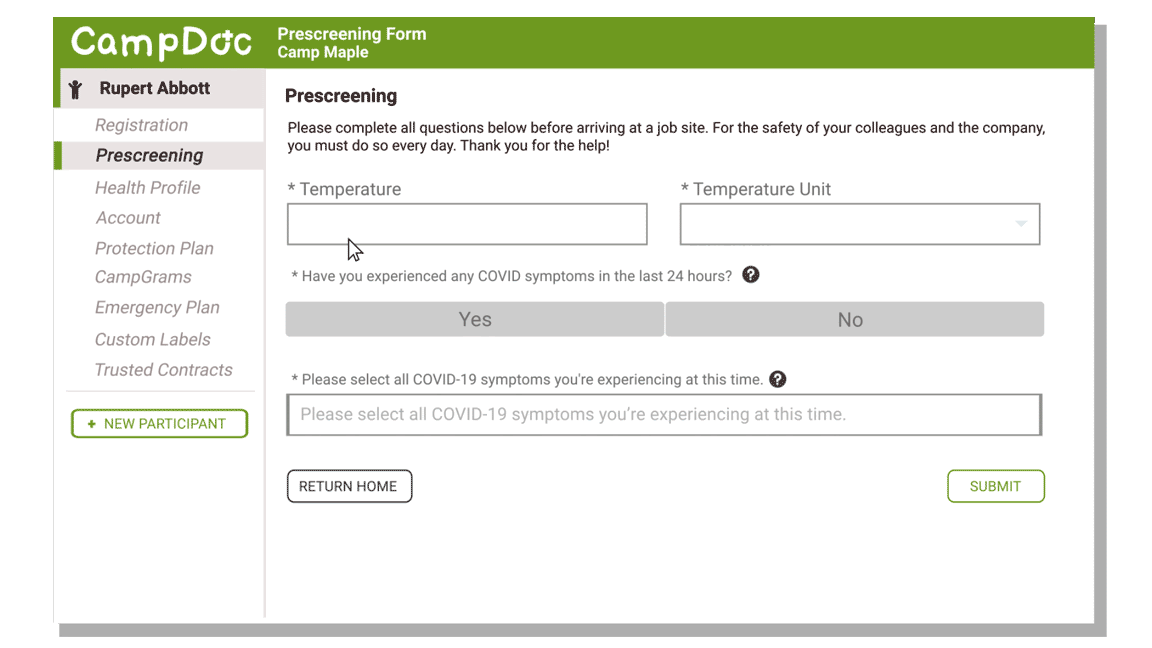 CampDoc Screenshot