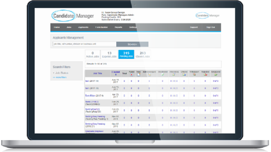 Candidate Manager Screenshot