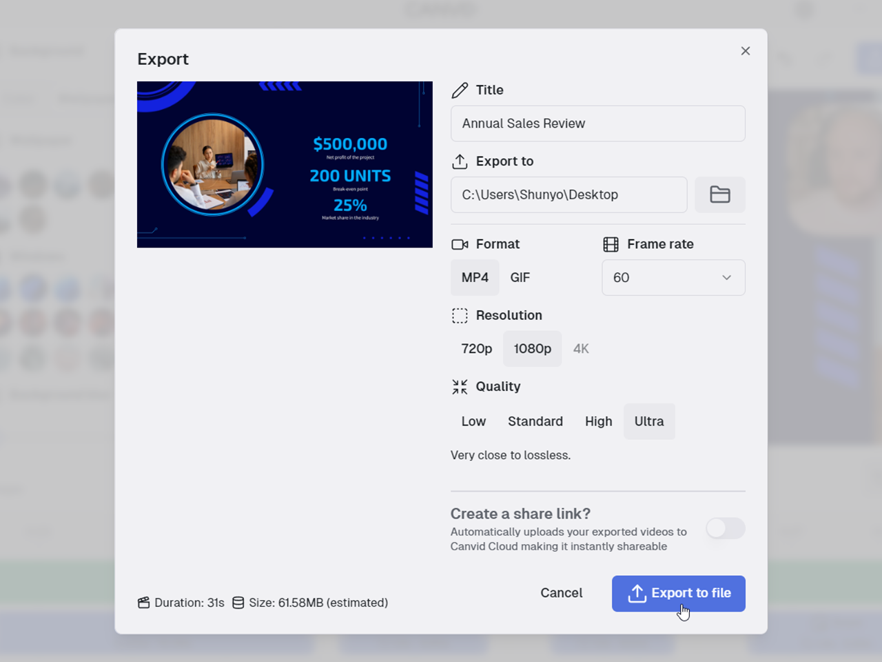 Canvid Screenshot
