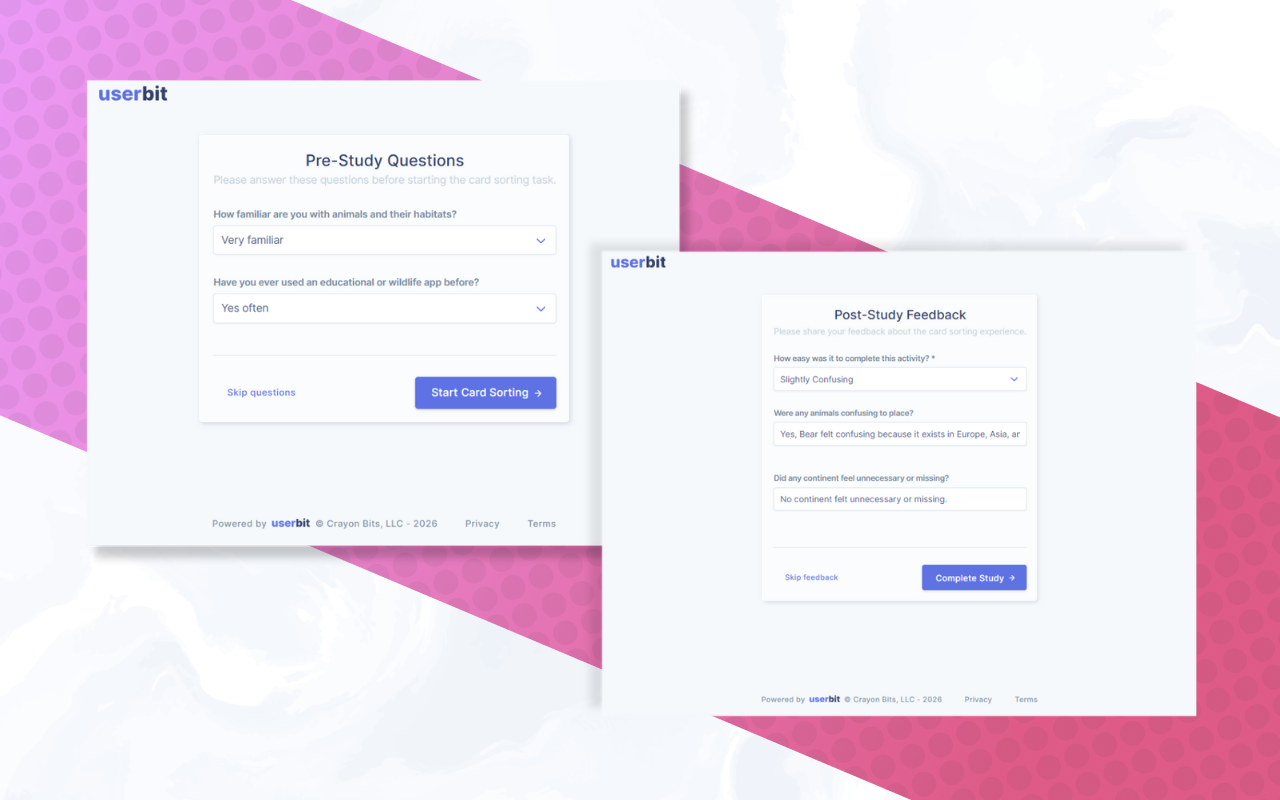 Card Sorts by UserBit Screenshot