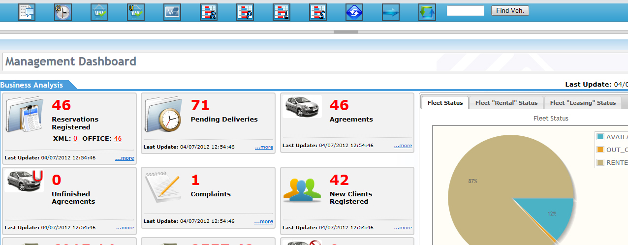Carhire Manager Web Screenshot