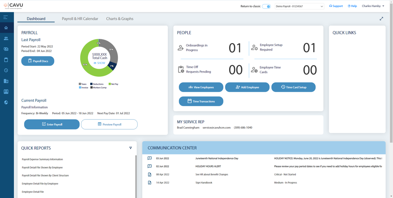 CAVU HCM Screenshot