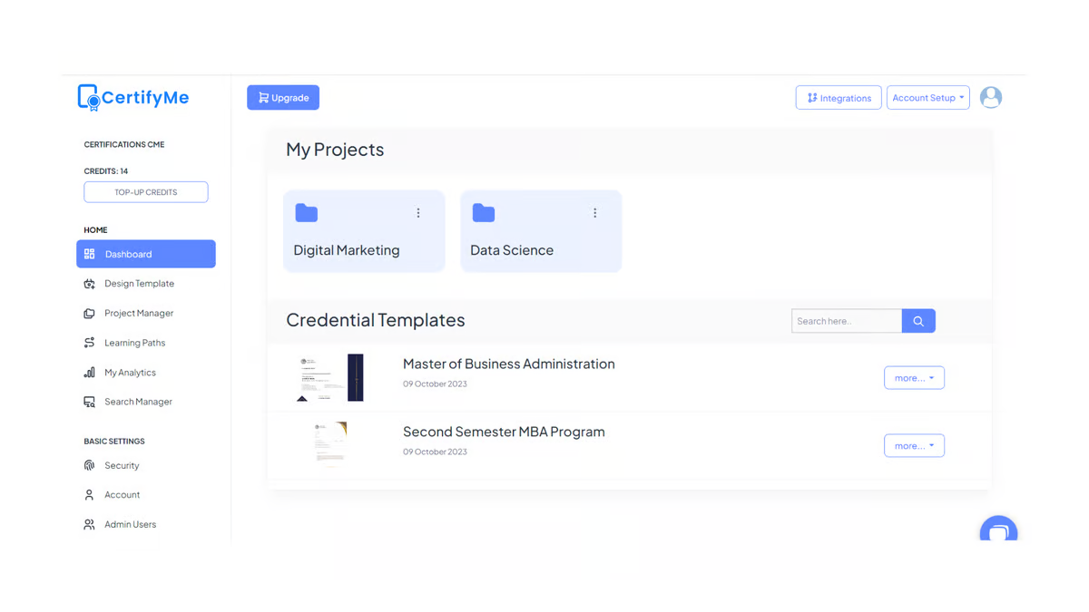 CertifyMe Screenshot