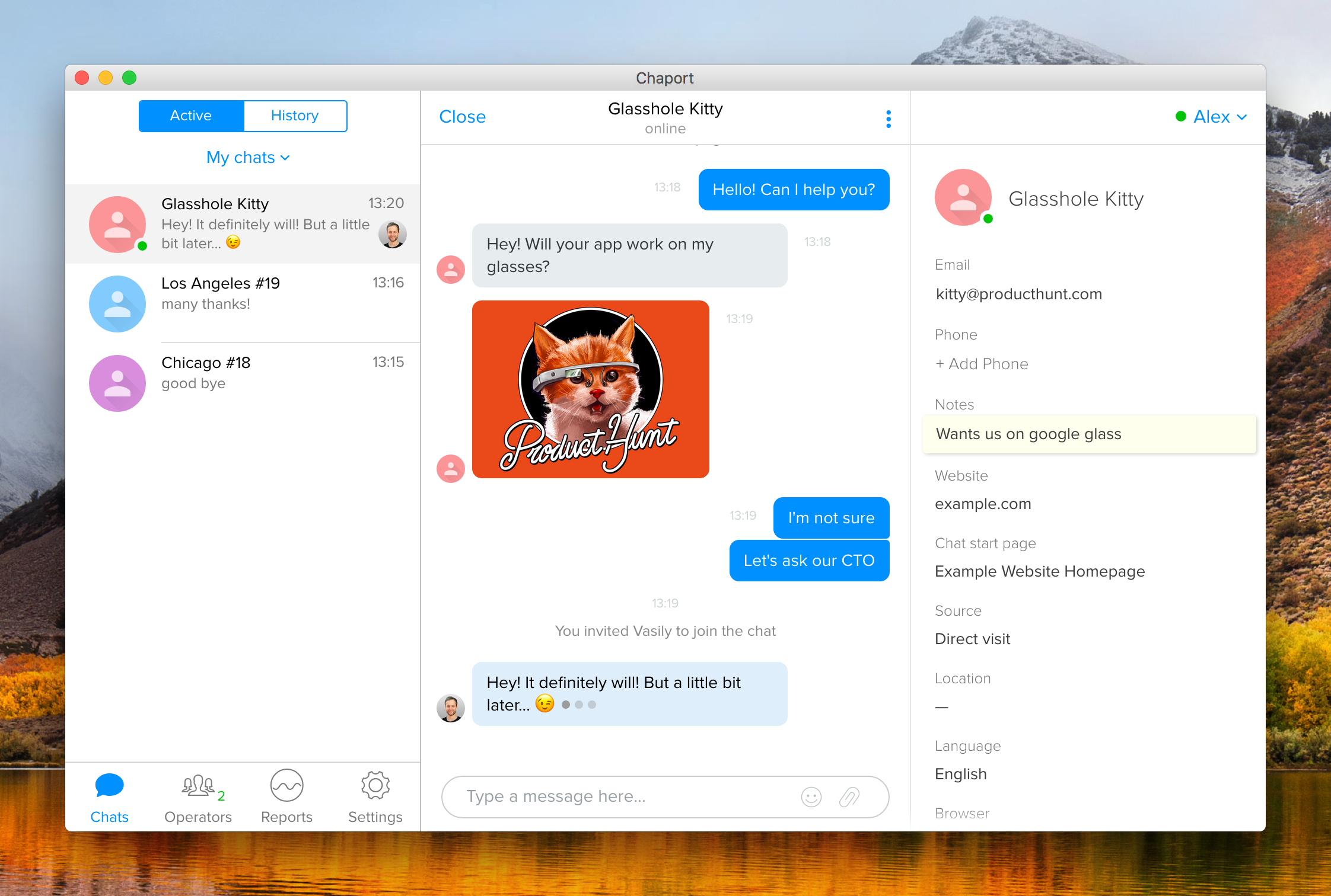 Chaport screenshot & Video