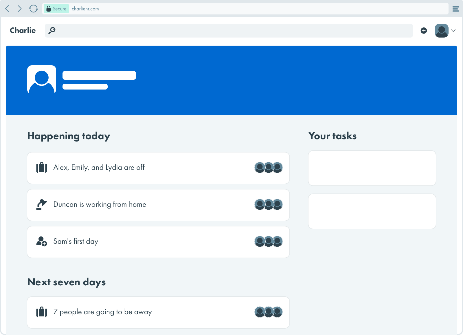 CharlieHR Screenshot