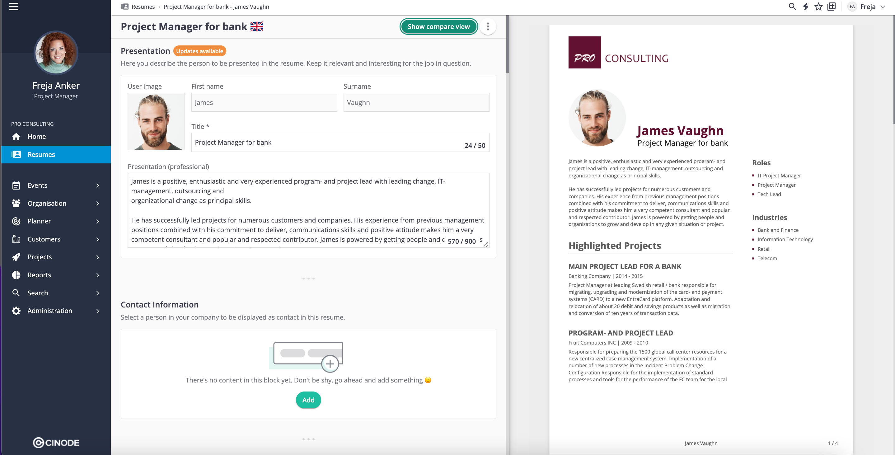 Cinode Screenshot