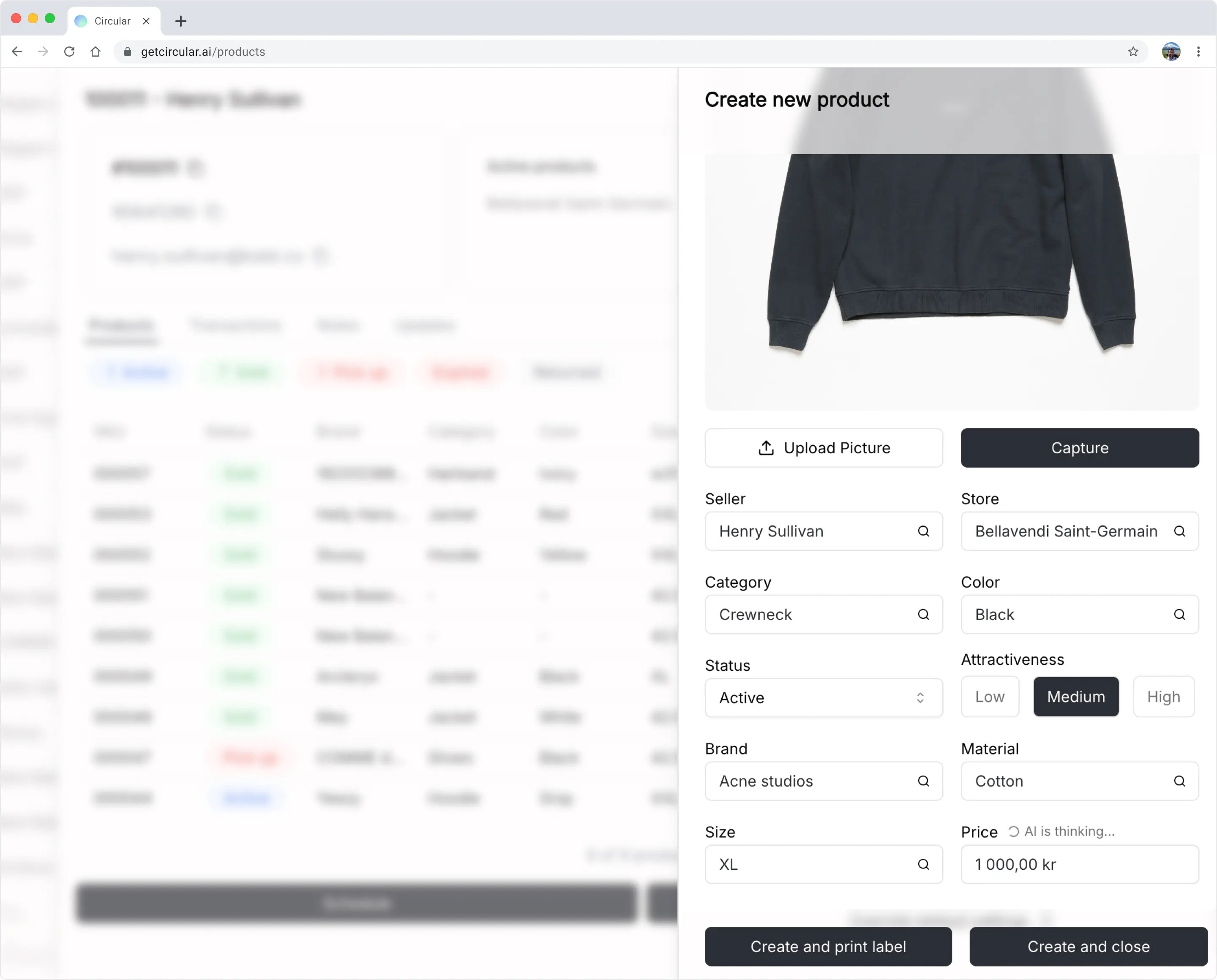 Circular Resale Screenshot