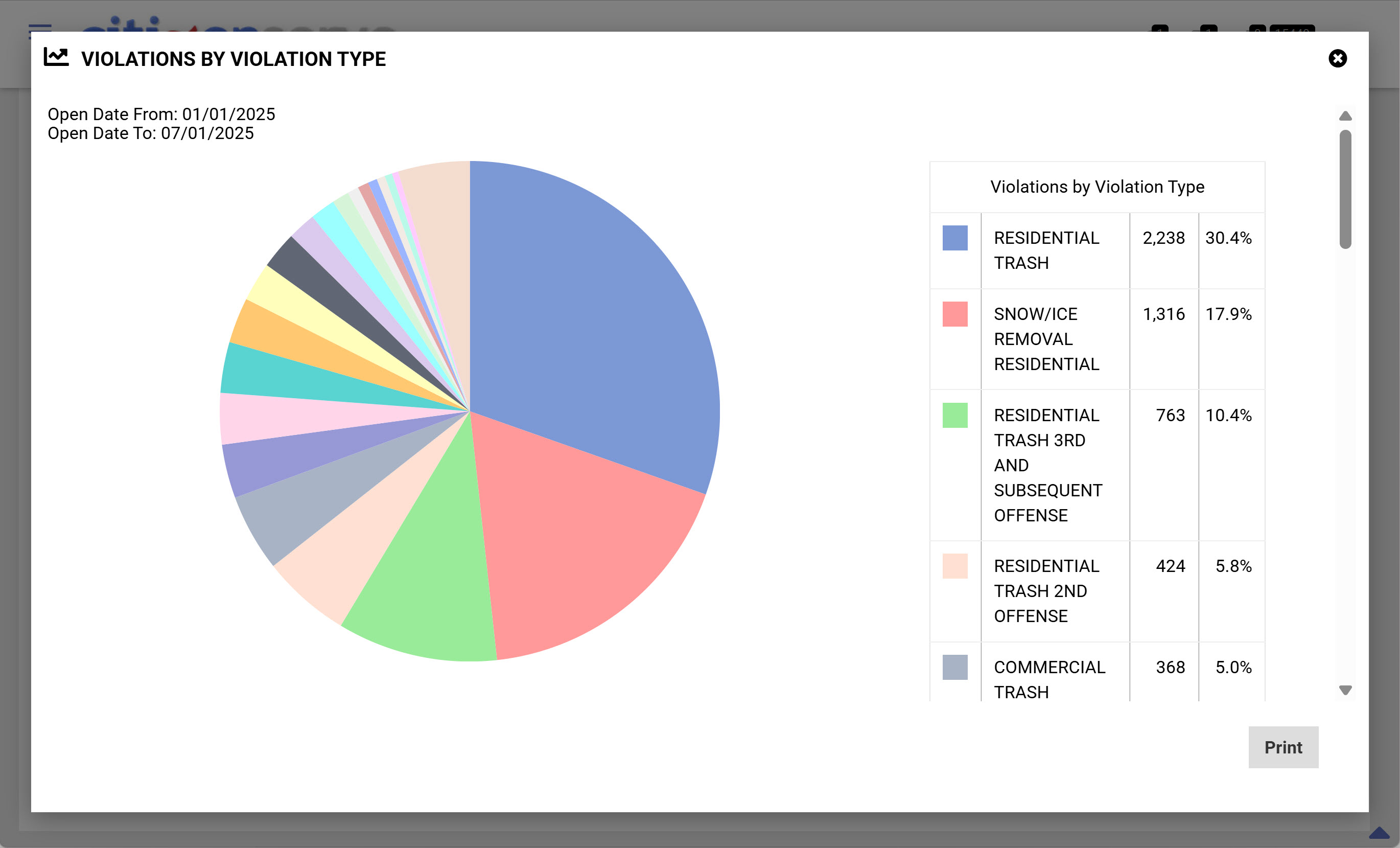 Citizenserve Code Enforcement Screenshot