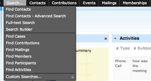 CiviCRM Screenshot