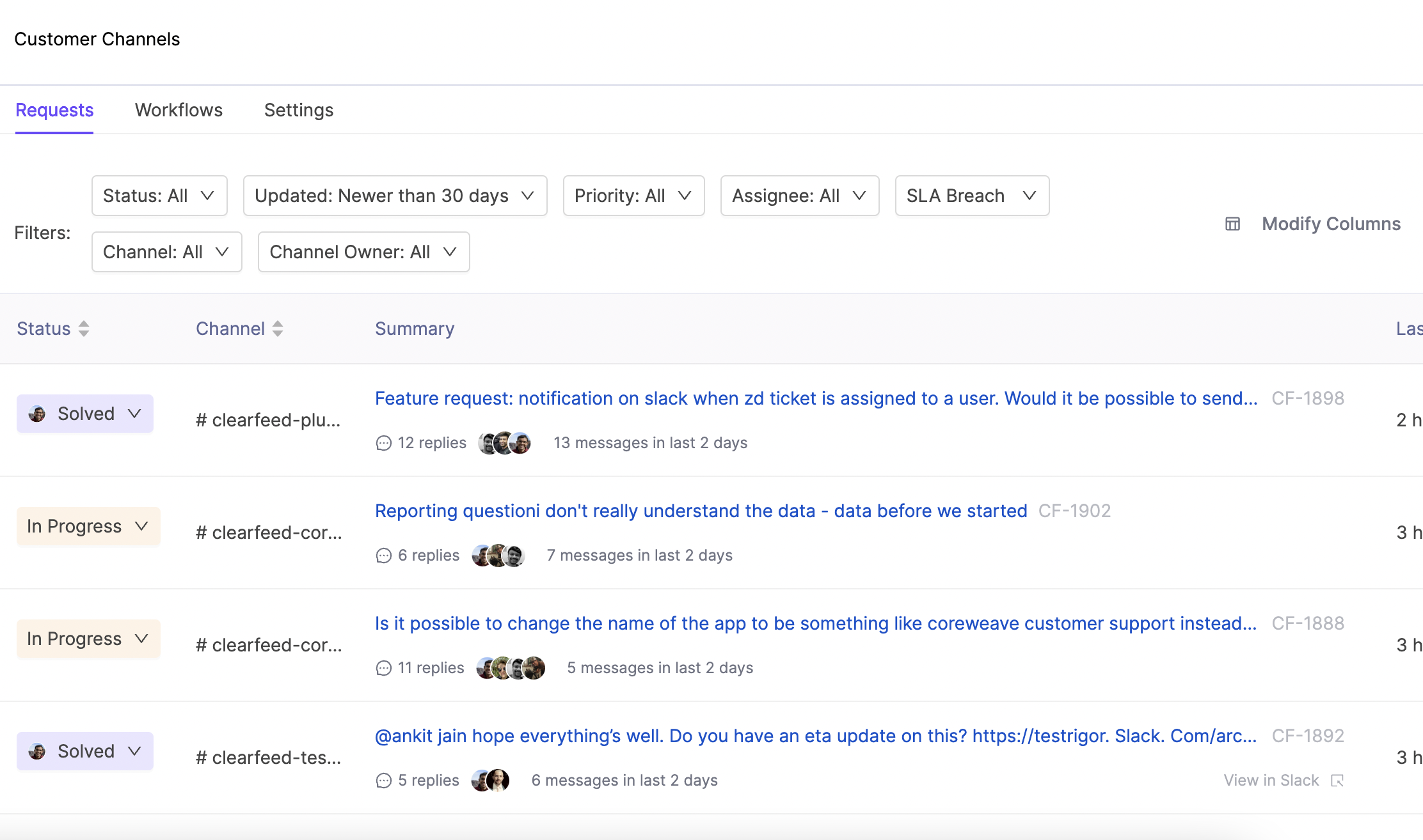 ClearFeed Screenshot