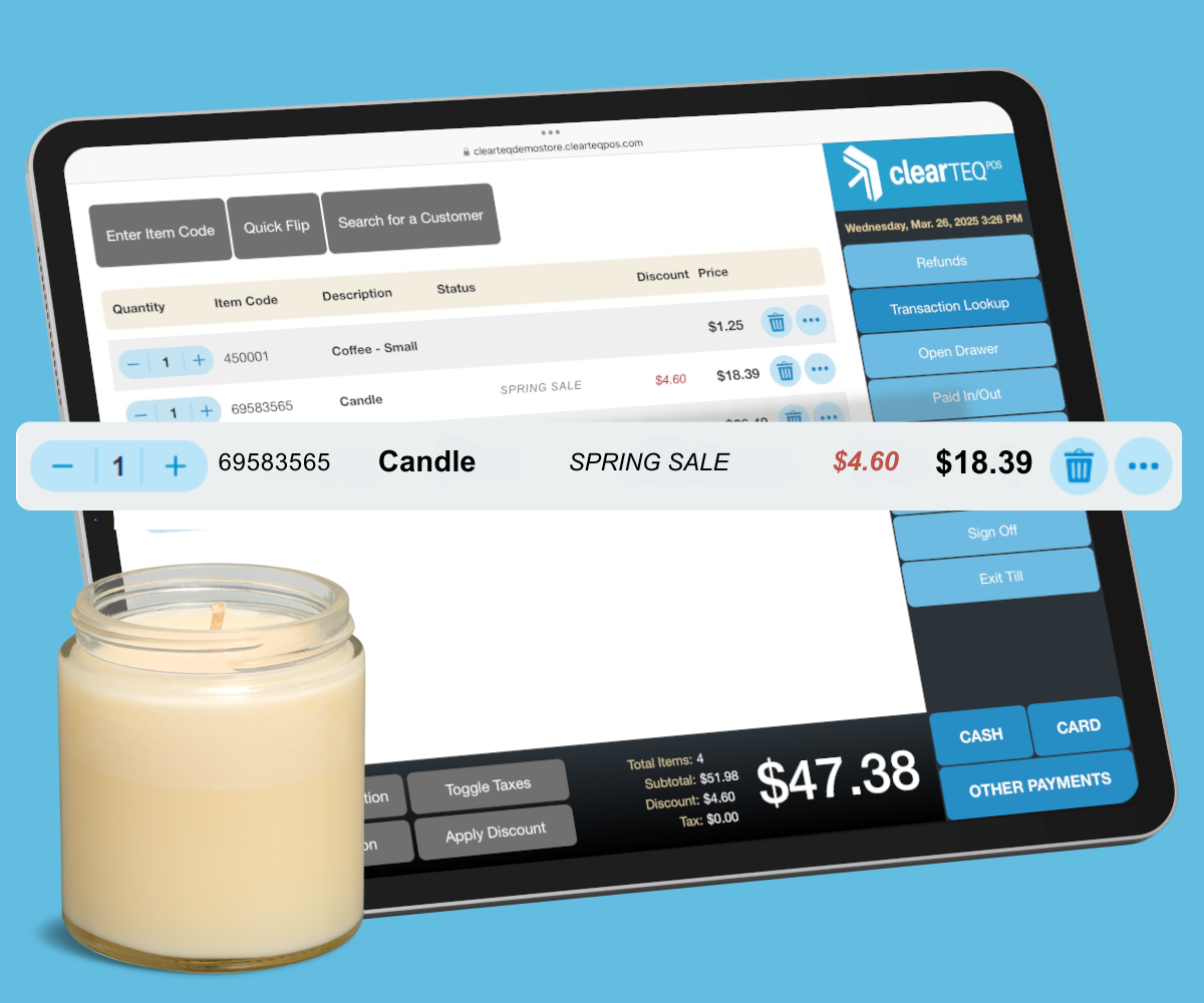 ClearTEQ POS Screenshot