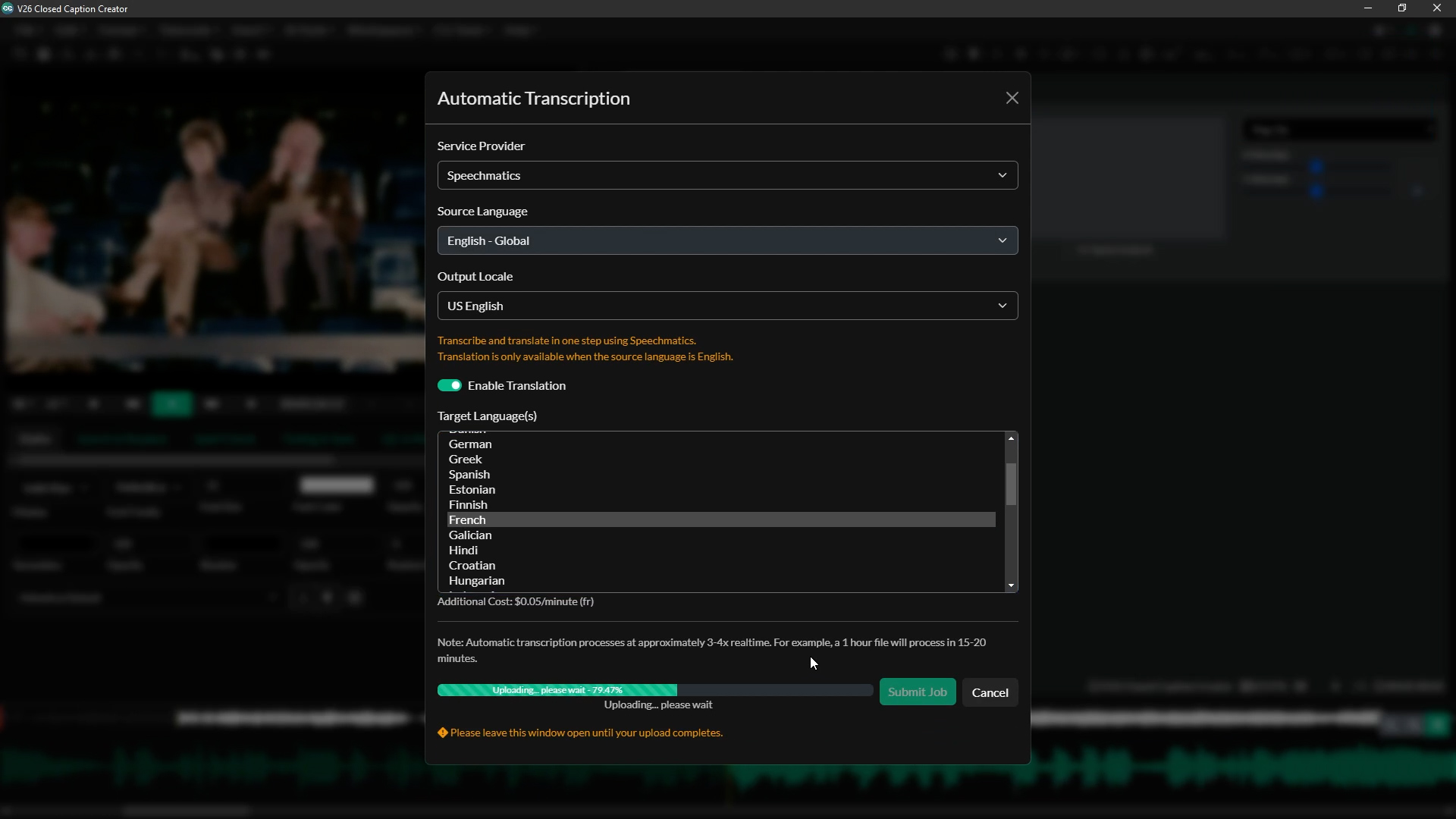 Closed Caption Creator Screenshot