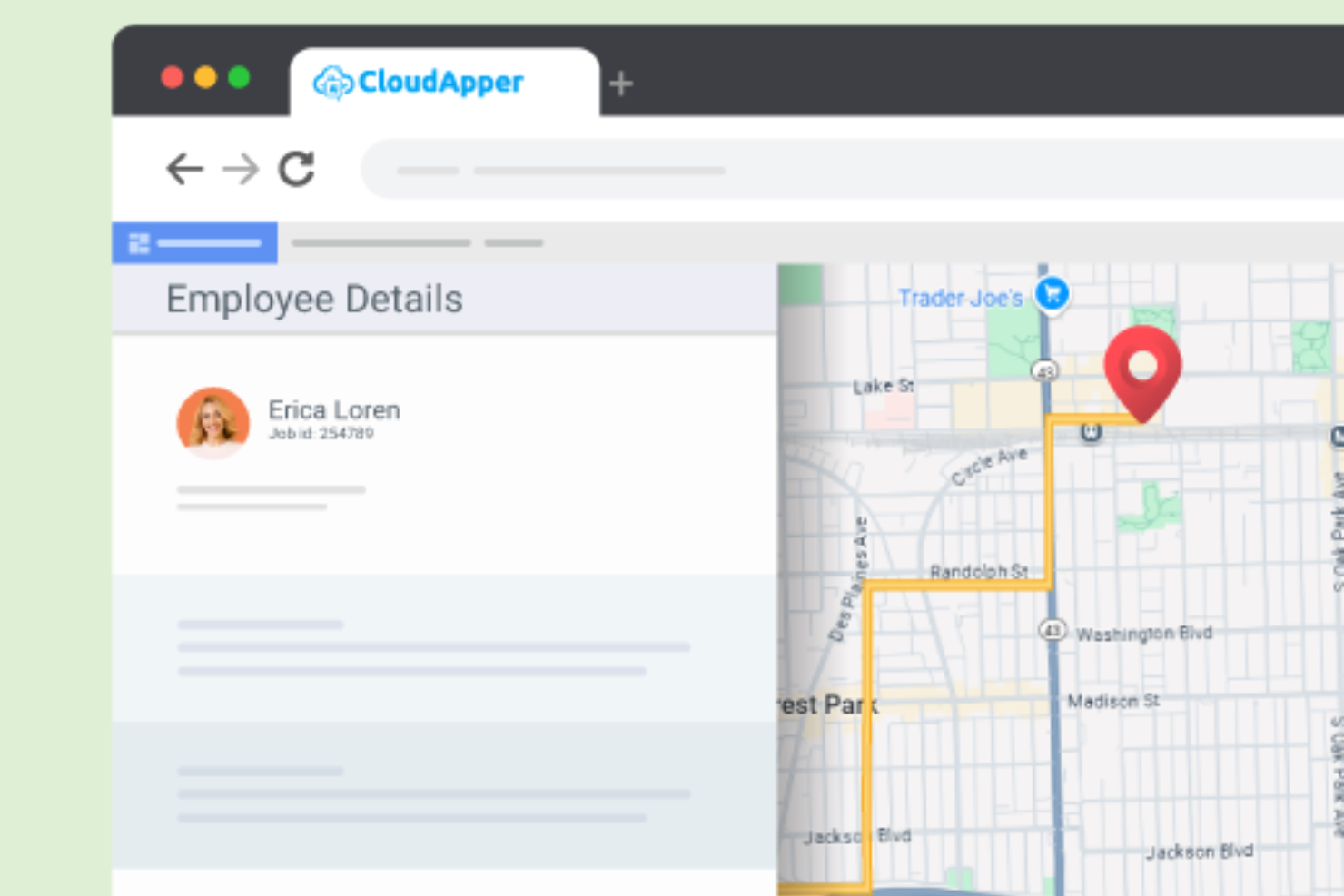 CloudApper AI TimeClock Screenshot