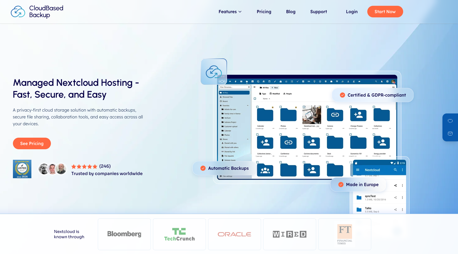 CloudBased Backup Screenshot