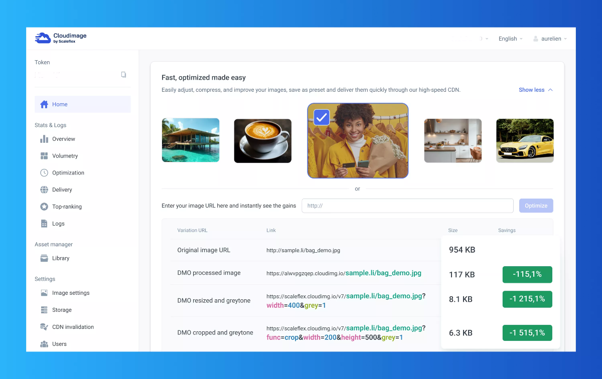 Cloudimage Screenshot