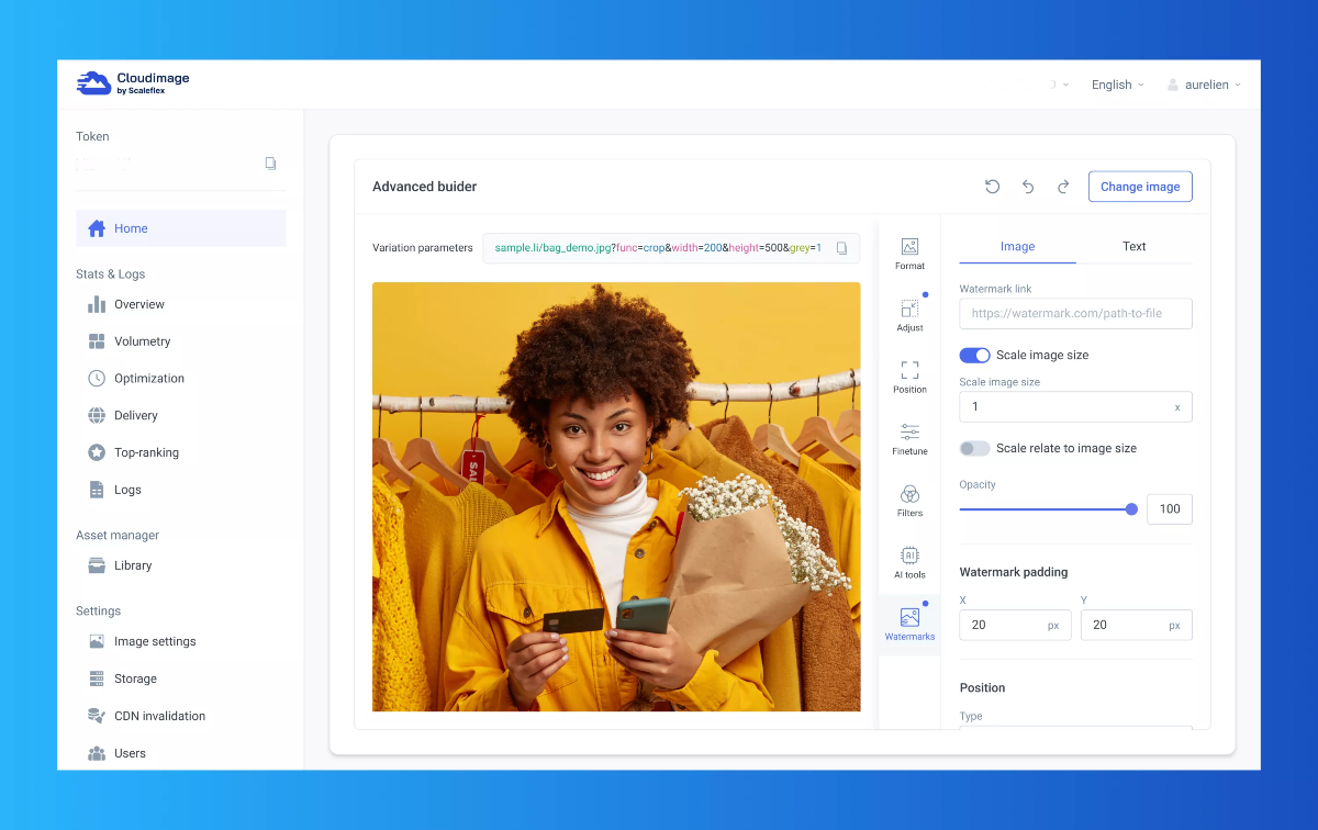 Cloudimage Screenshot