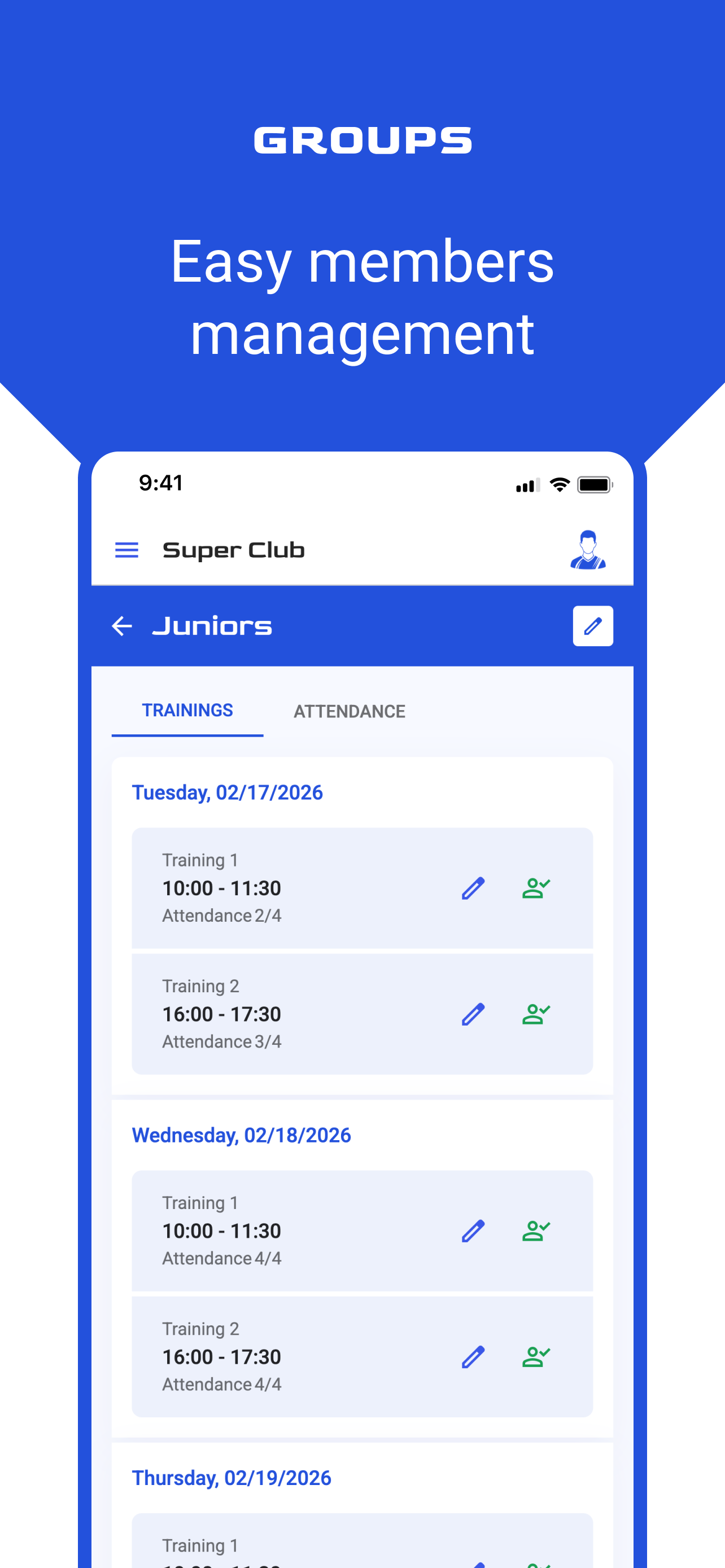 ClubMon Screenshot