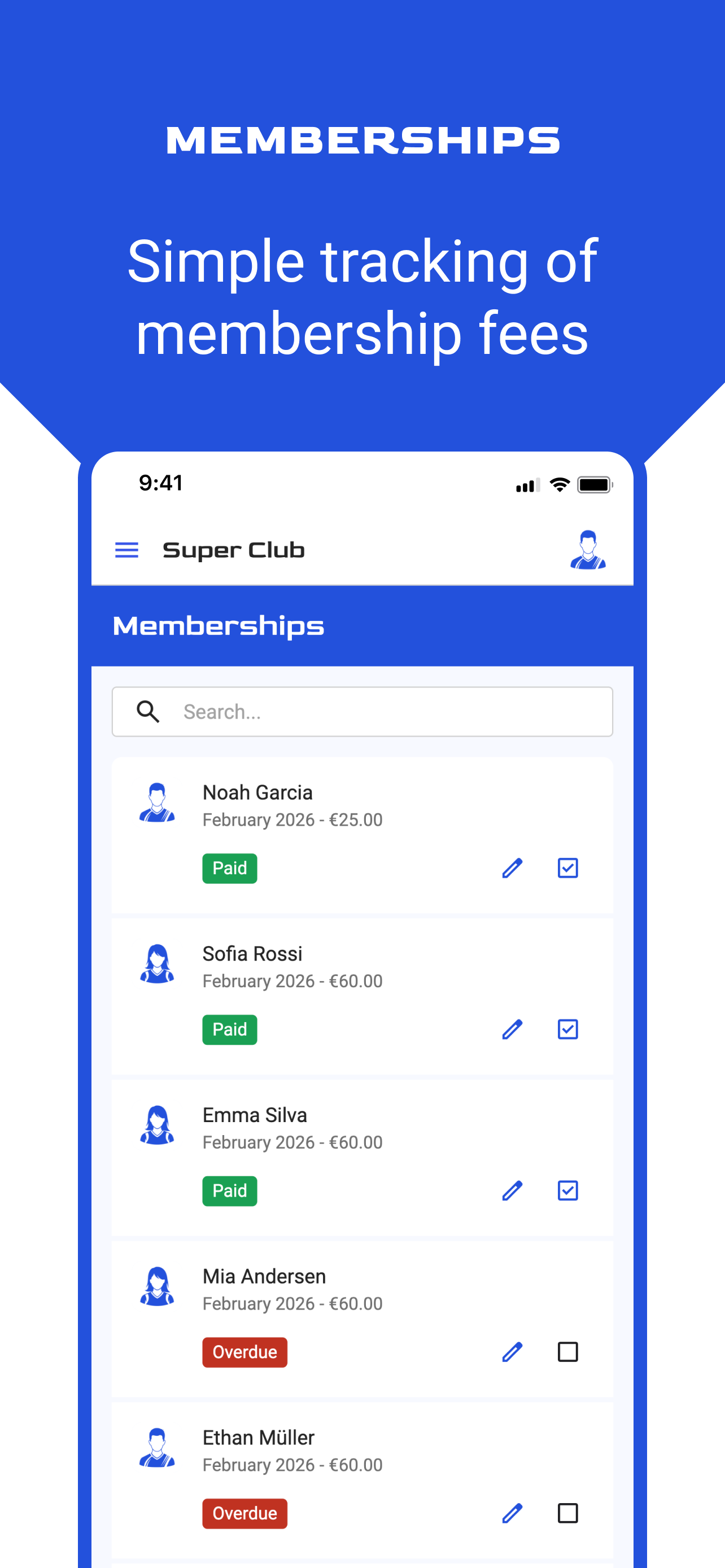 ClubMon Screenshot