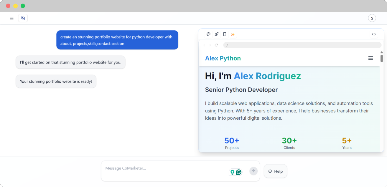 Comarketer Screenshot