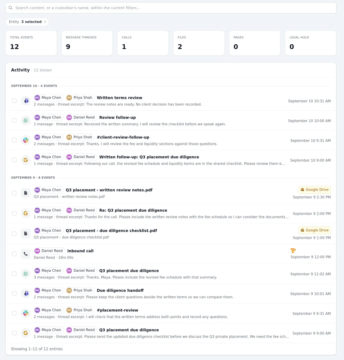 Comma Compliance Screenshot