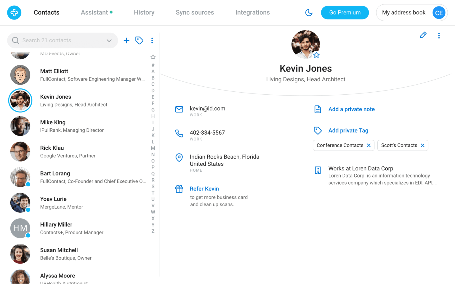 Contacts+ Screenshot