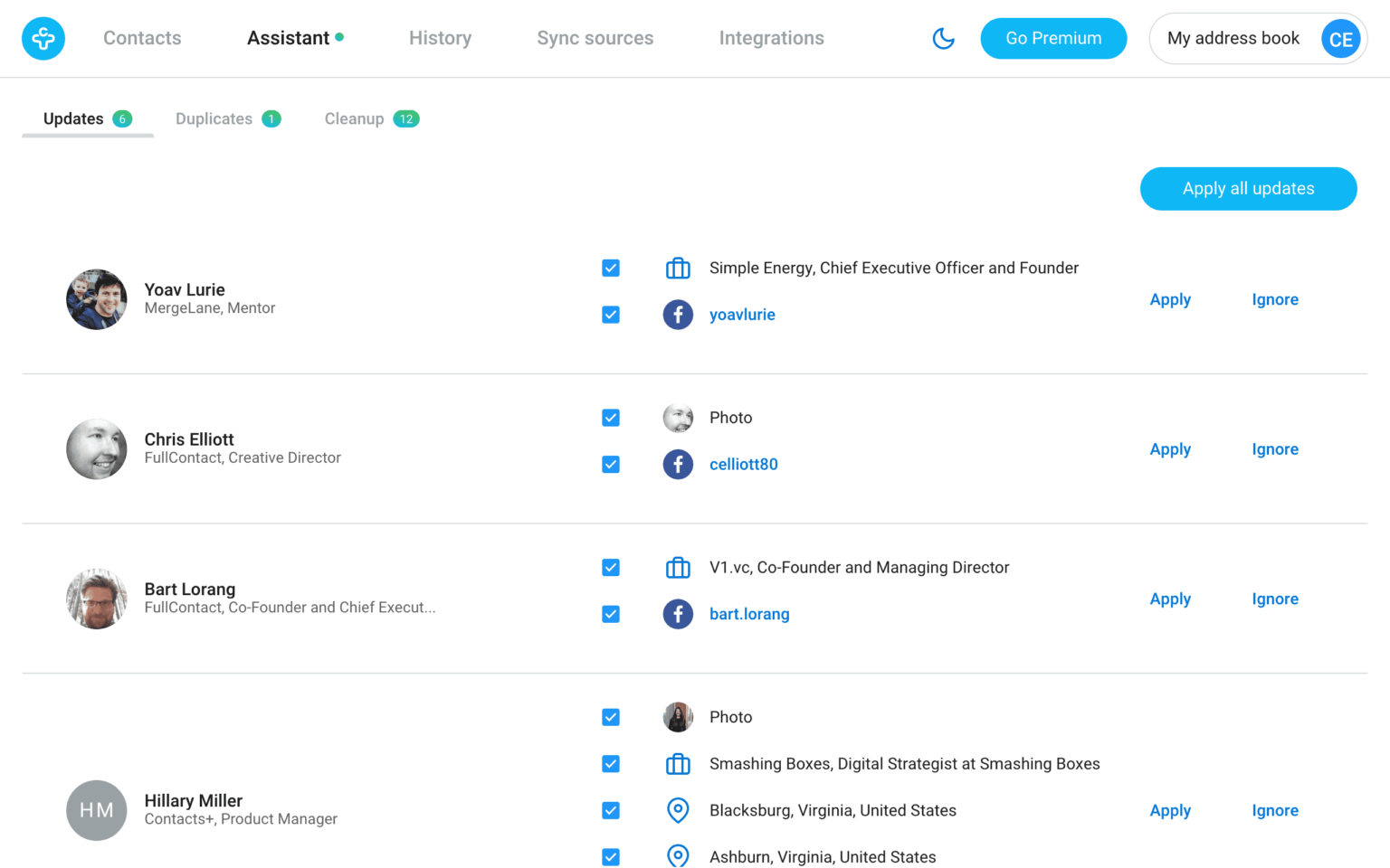 Contacts+ Screenshot
