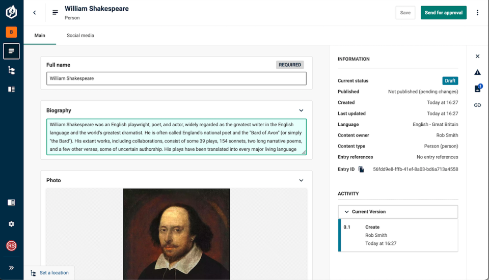 Contensis Screenshot