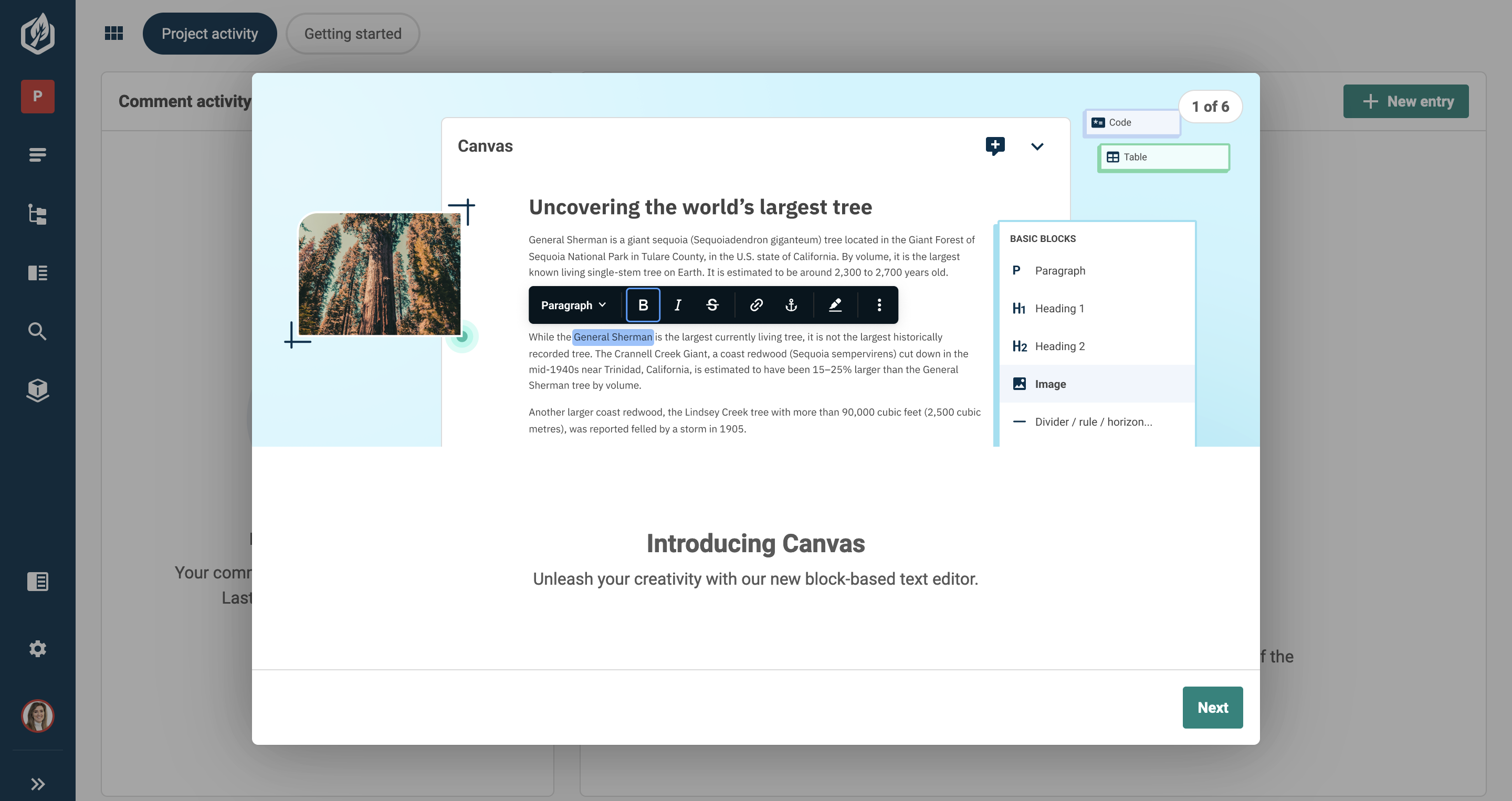 Contensis Screenshot