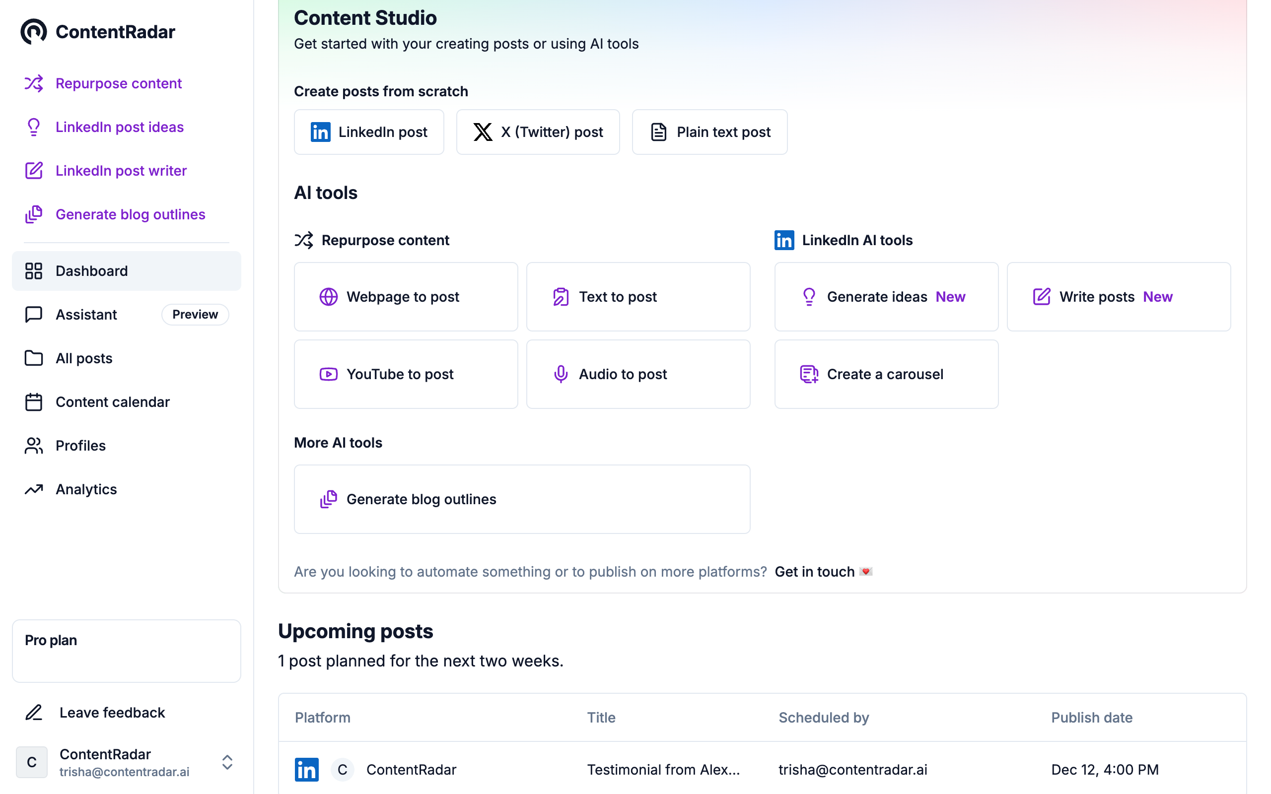 ContentRadar screenshot & Video