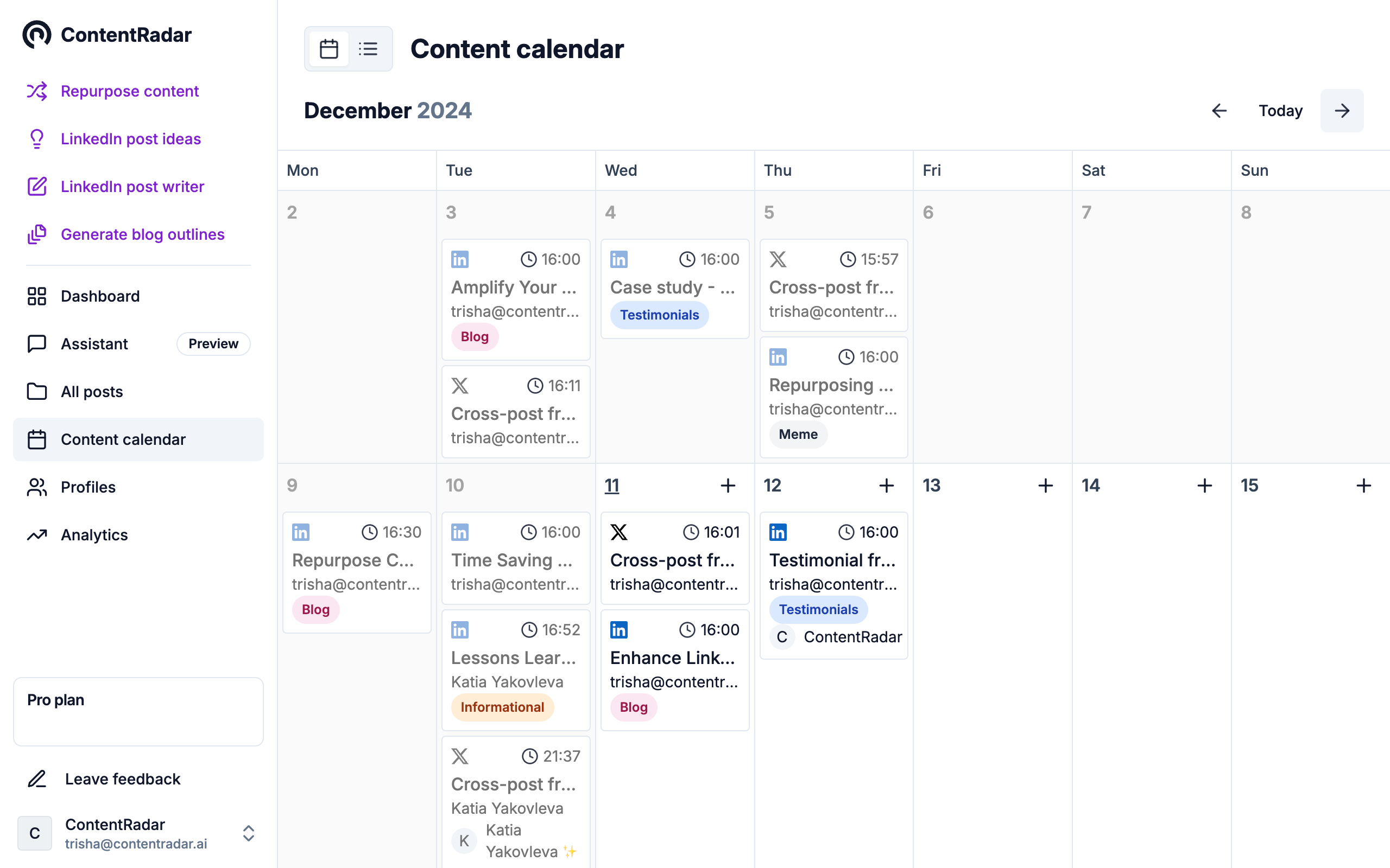 ContentRadar screenshot & Video