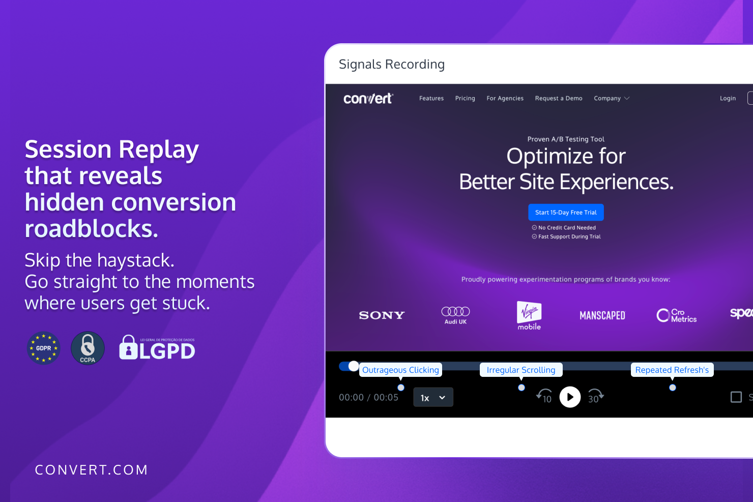 Convert Experiences Screenshot