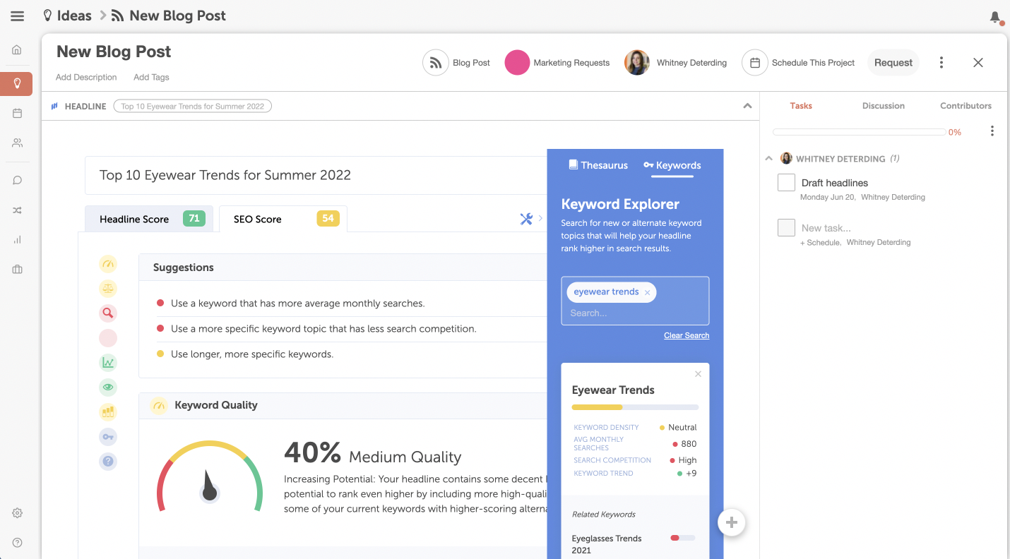 CoSchedule Marketing Suite Screenshot