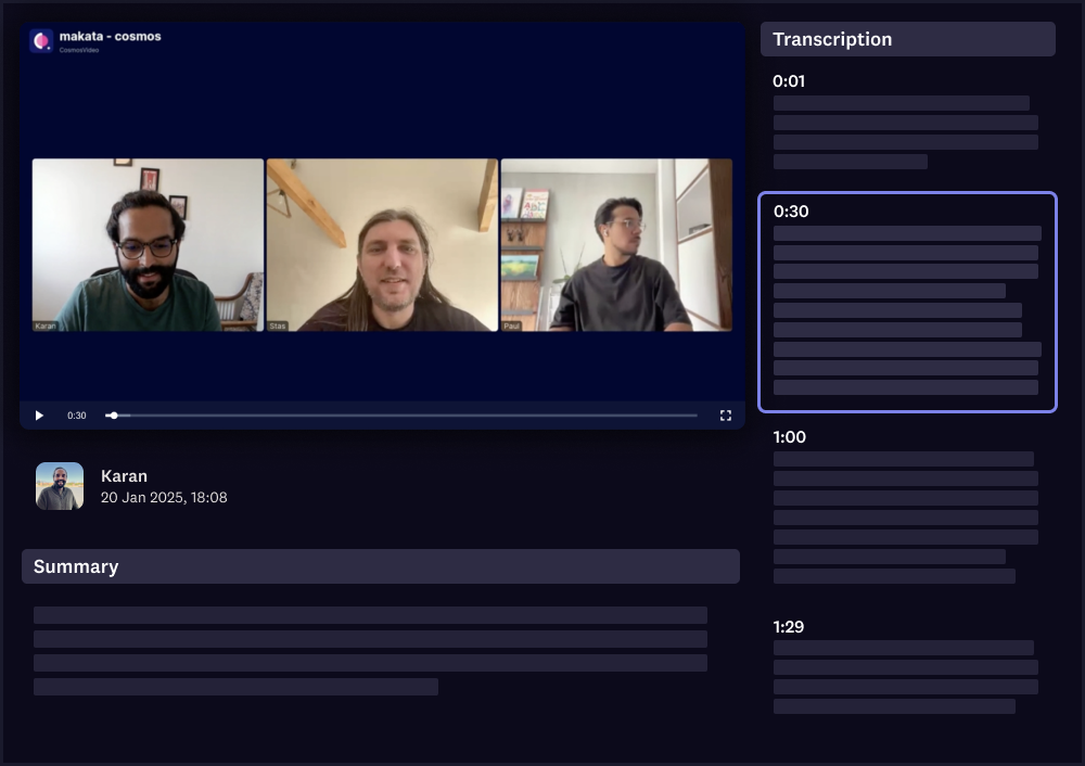 Cosmos Video Screenshot