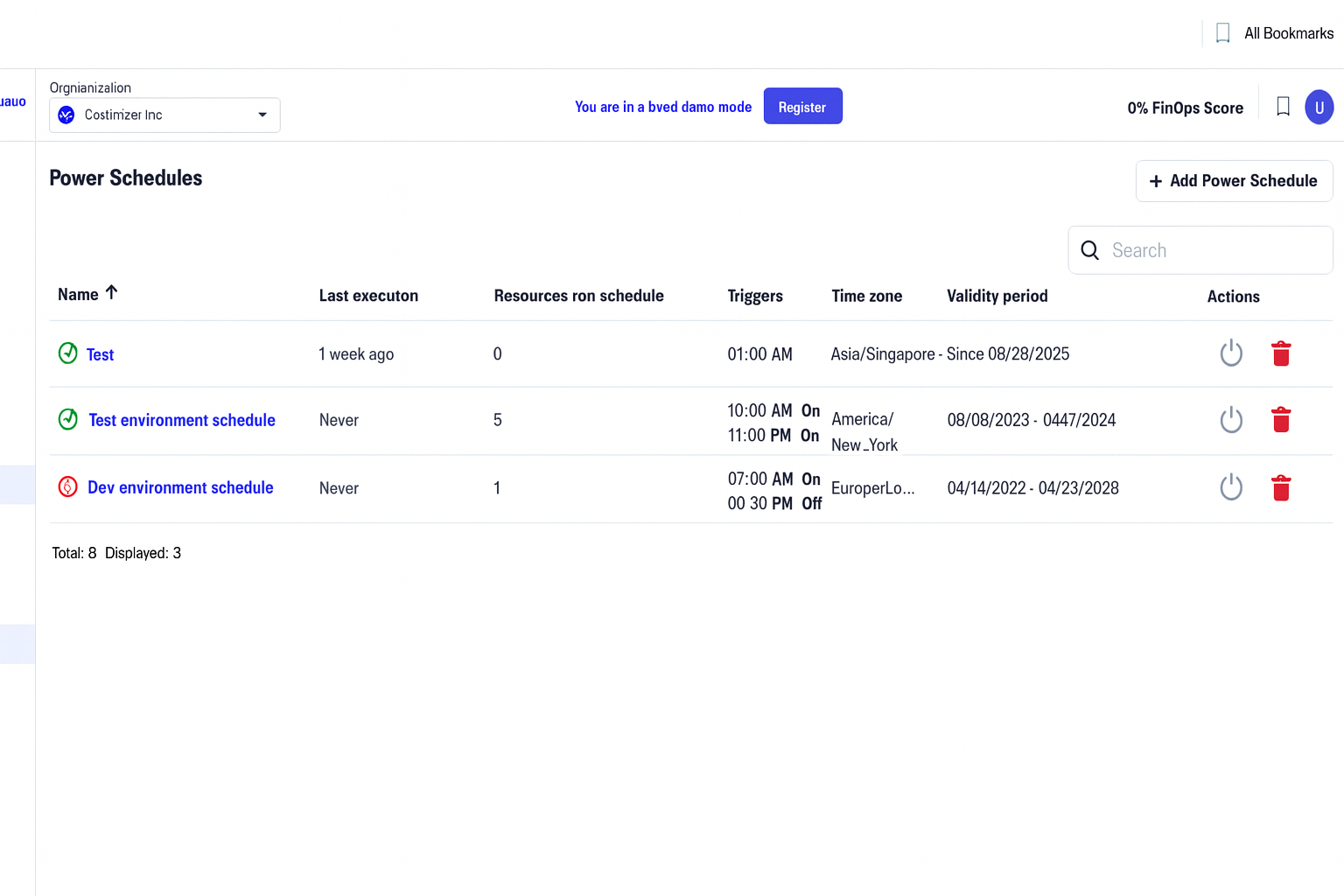Costimizer Screenshot