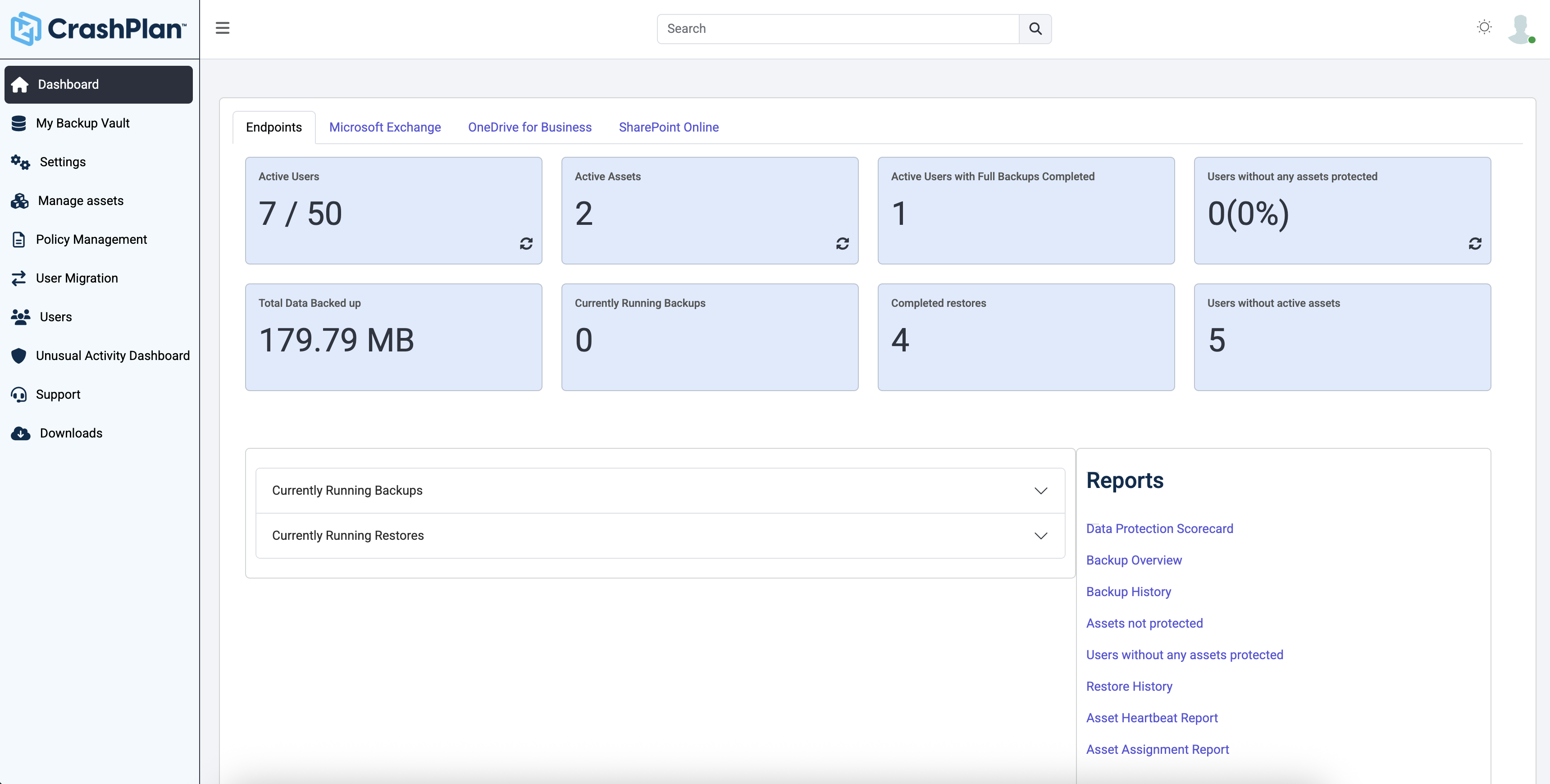 CrashPlan Screenshot