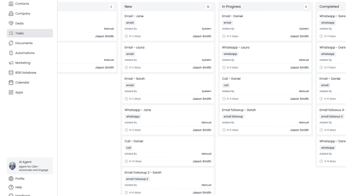 CRM.io Screenshot
