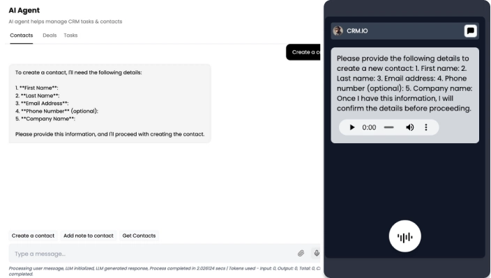 CRM.io Screenshot