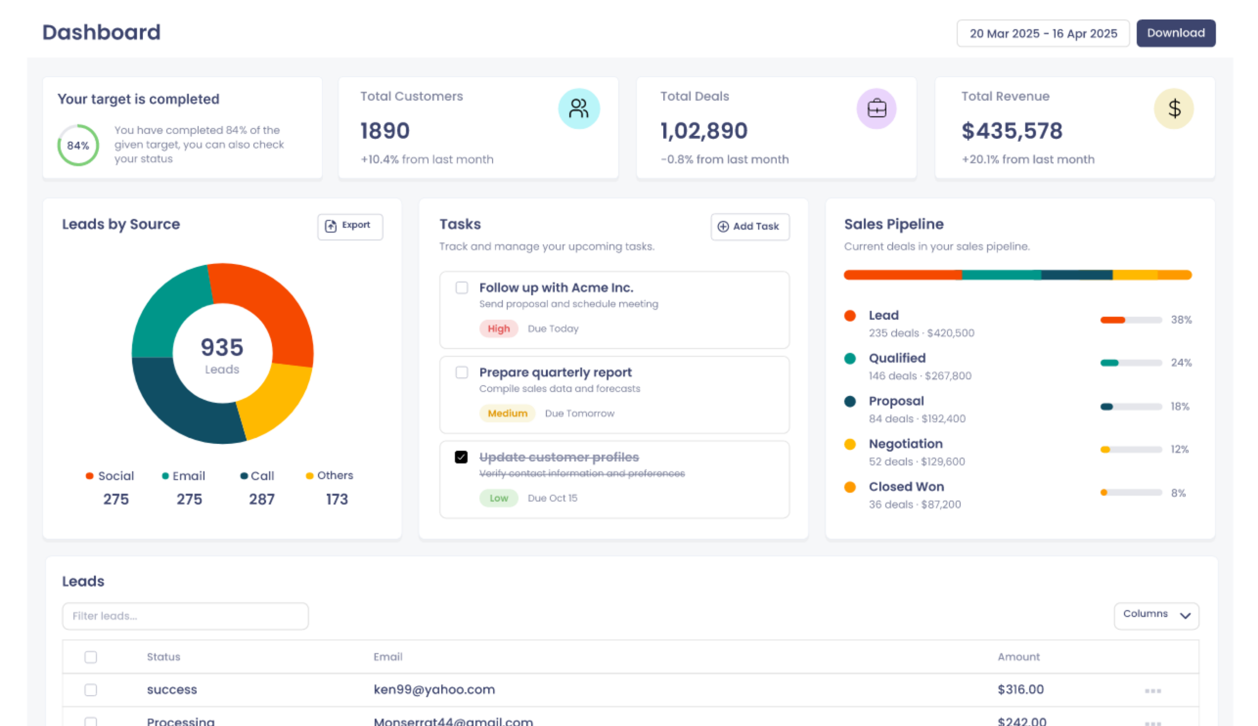 CRMLeaf screenshot & Video