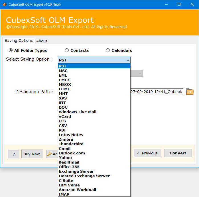 CubexSoft OLM Converter Screenshot