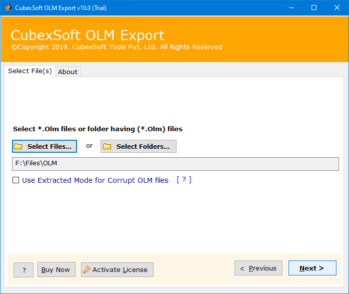 CubexSoft OLM Converter Screenshot